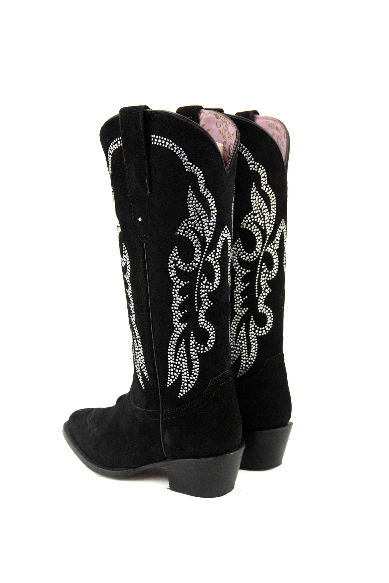 Gema Gamuza Midi Oval Cowgirl Boot