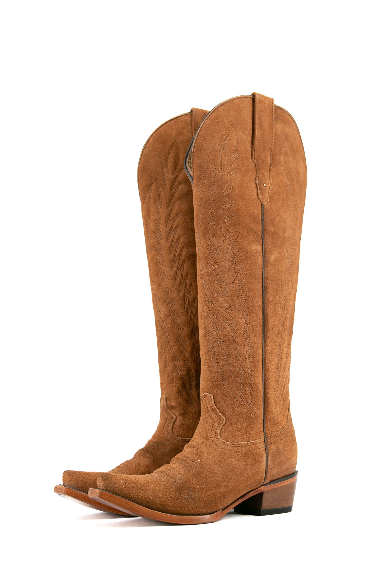 Georgina Gamuza Nude Tall Snip Toe Cowgirl Boot