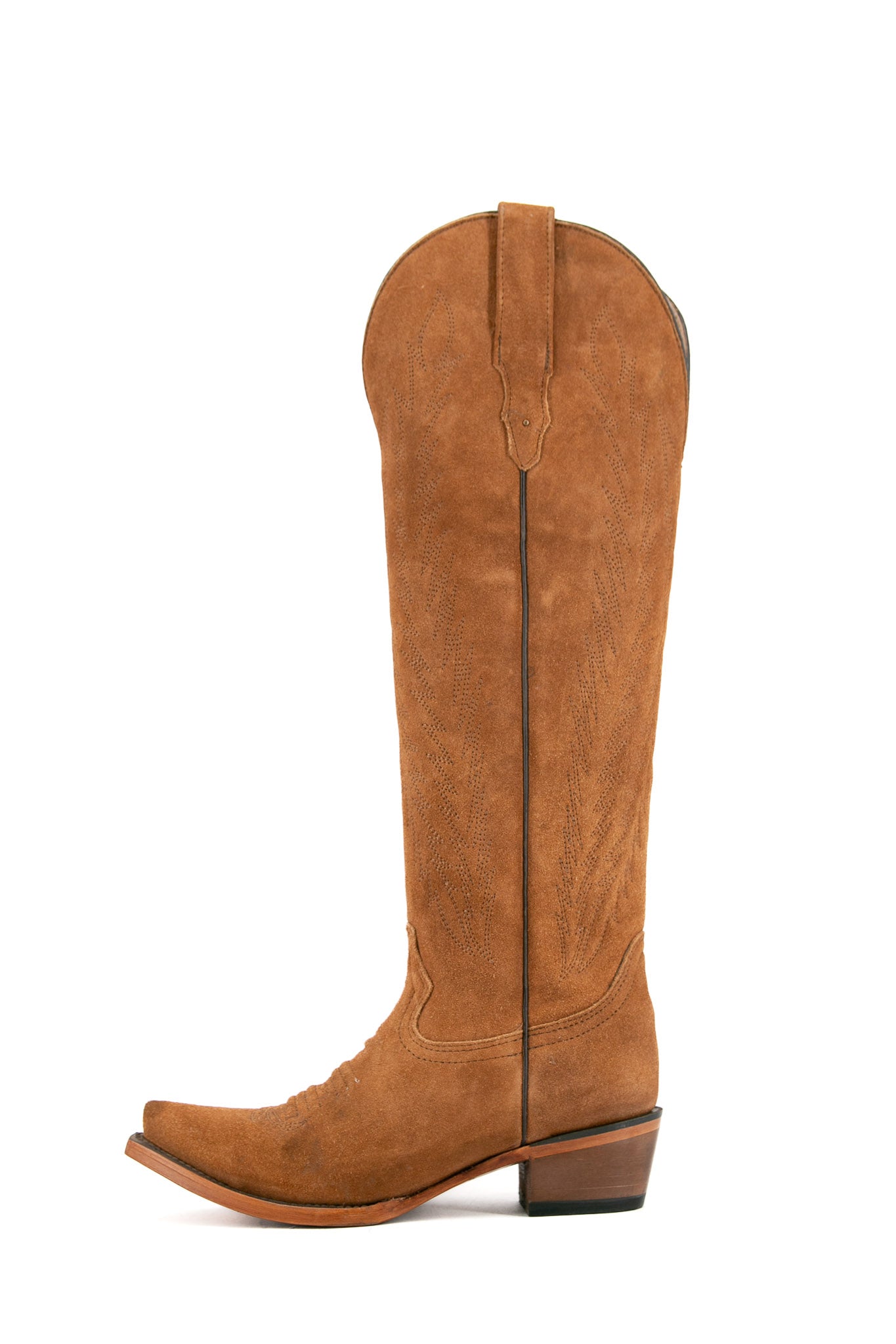 Georgina Gamuza Nude Tall Snip Toe Cowgirl Boot