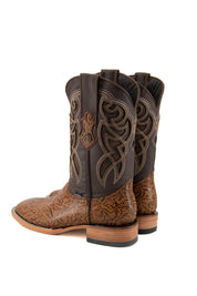 Tooled Cincelado Square Toe Cowboy Boot