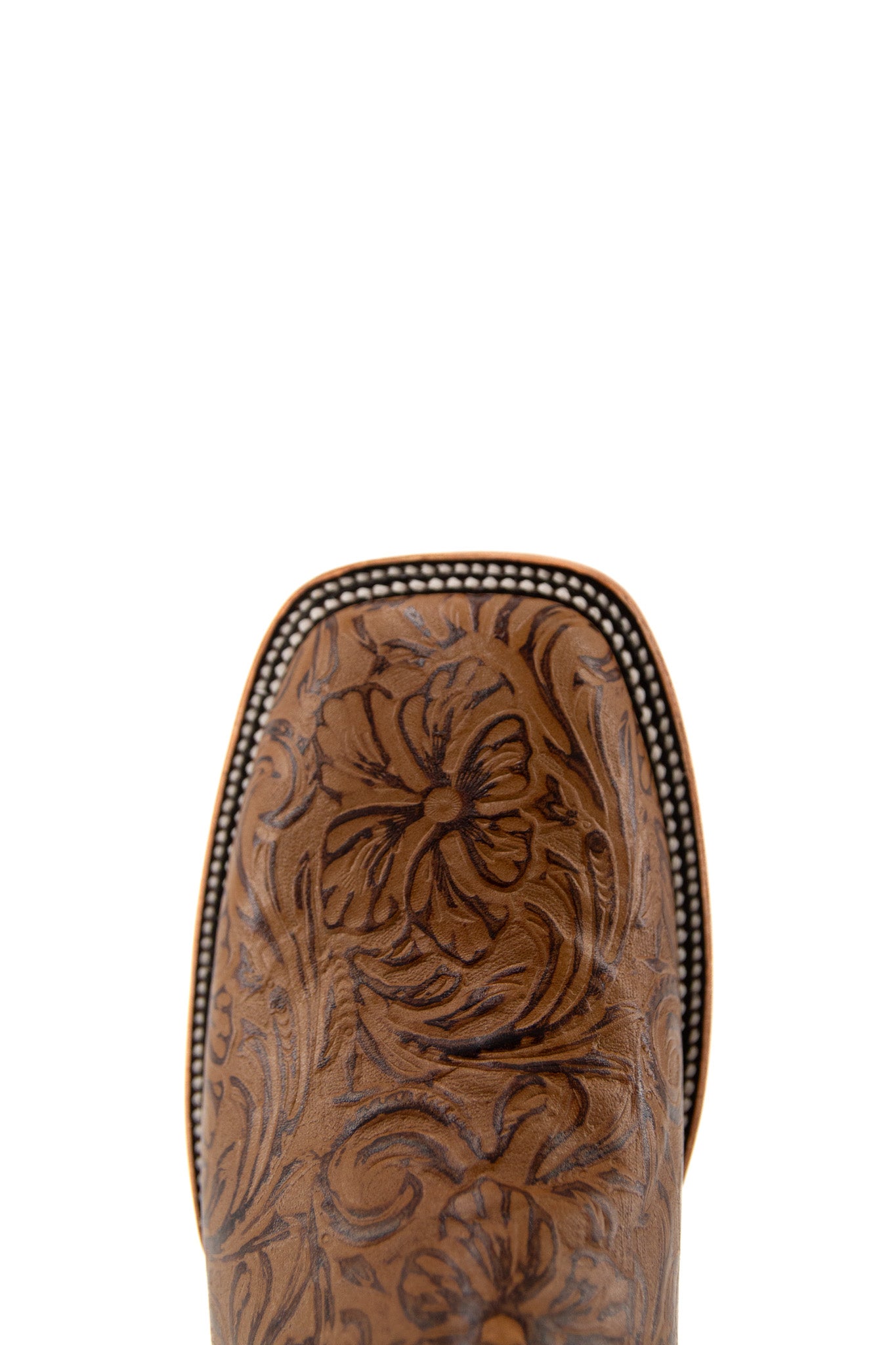 Tooled Cincelado Square Toe Cowboy Boot