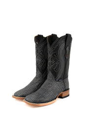 Lizard Matte Square Toe Cowboy Boot