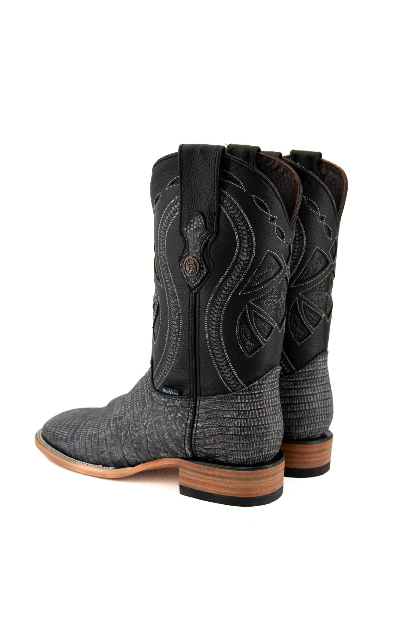 Lizard Matte Square Toe Cowboy Boot