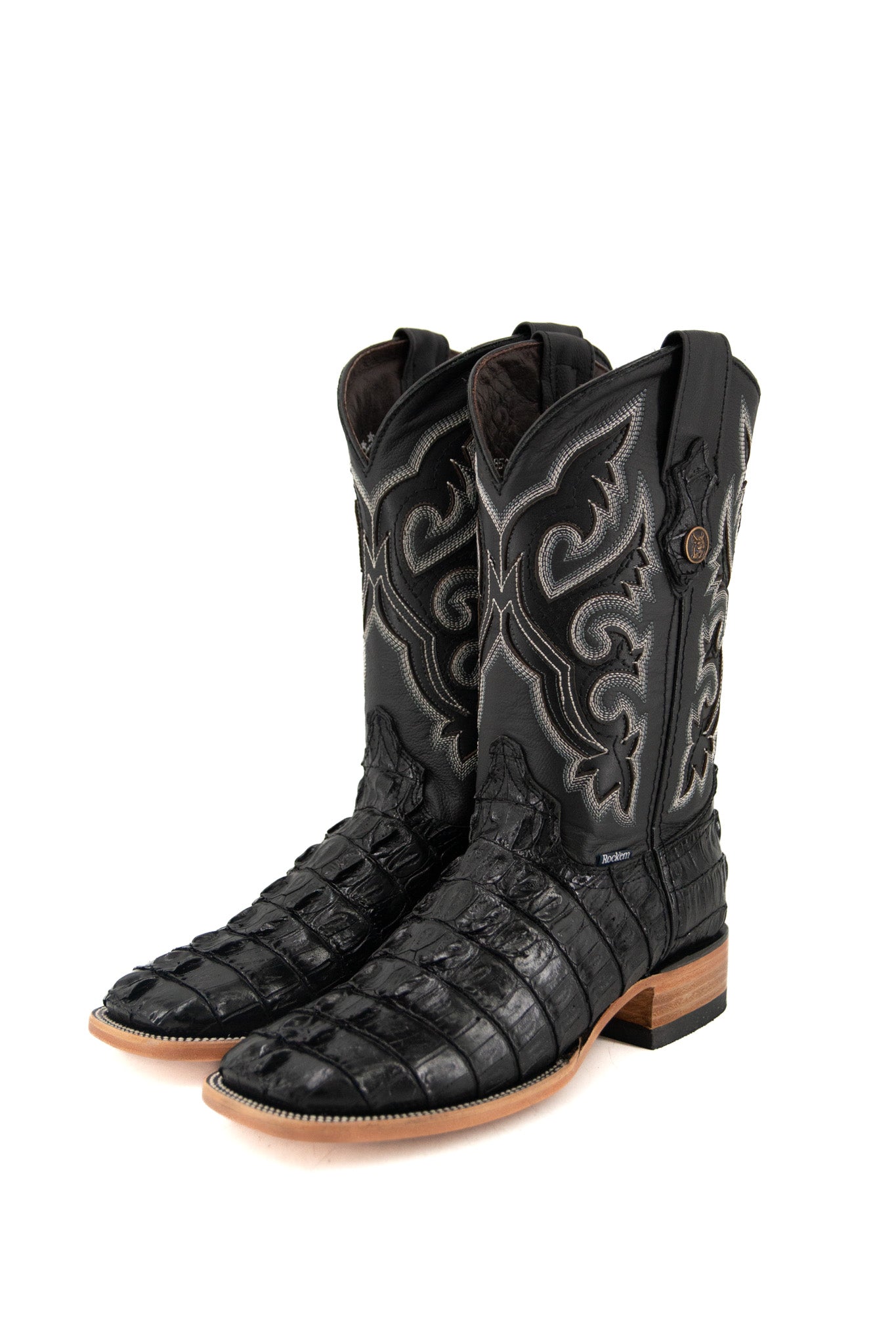 Caiman Tail Square Toe Cowboy Boot