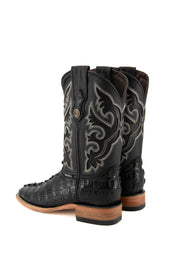 Caiman Tail Square Toe Cowboy Boot