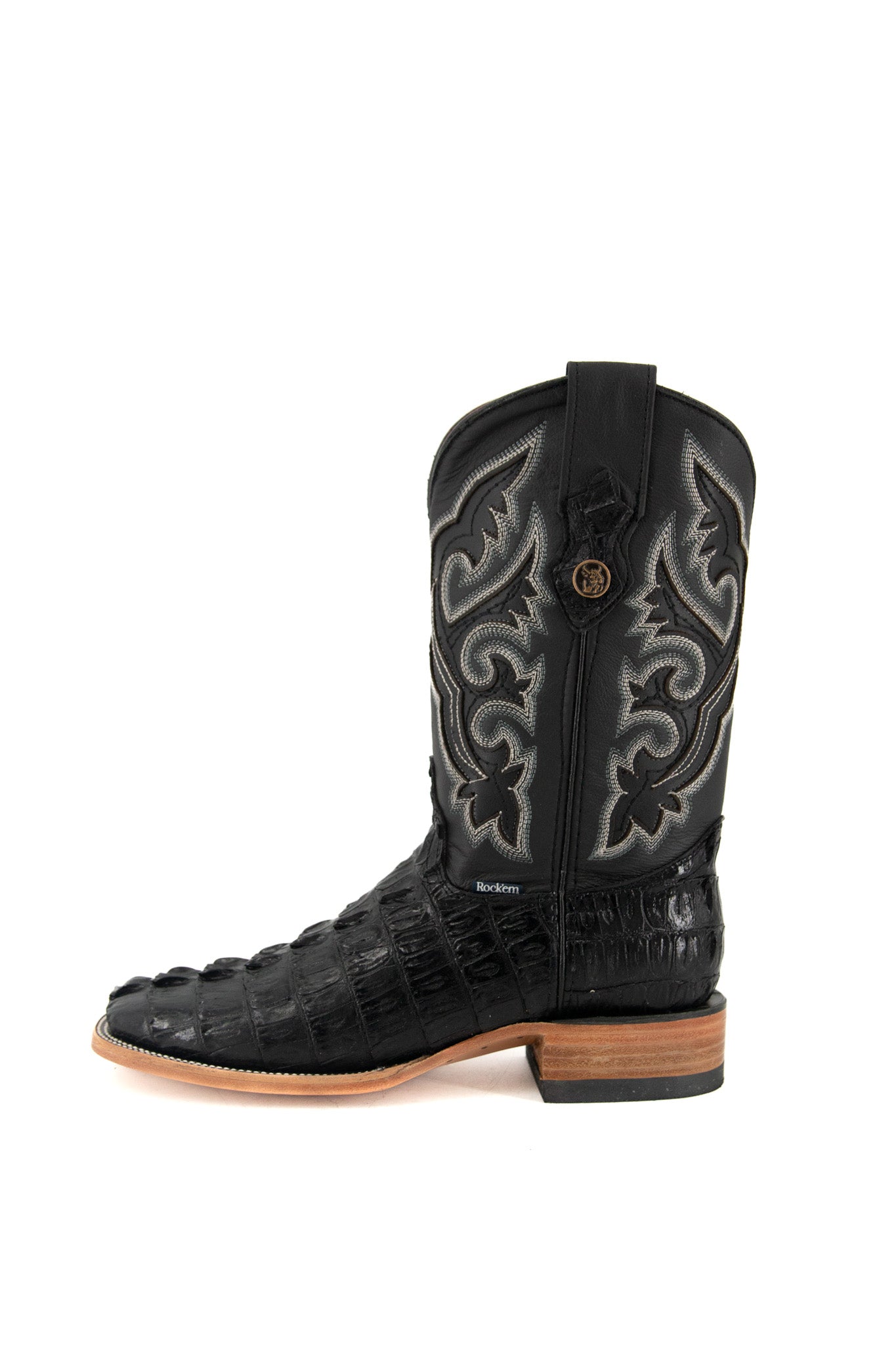 Caiman Tail Square Toe Cowboy Boot