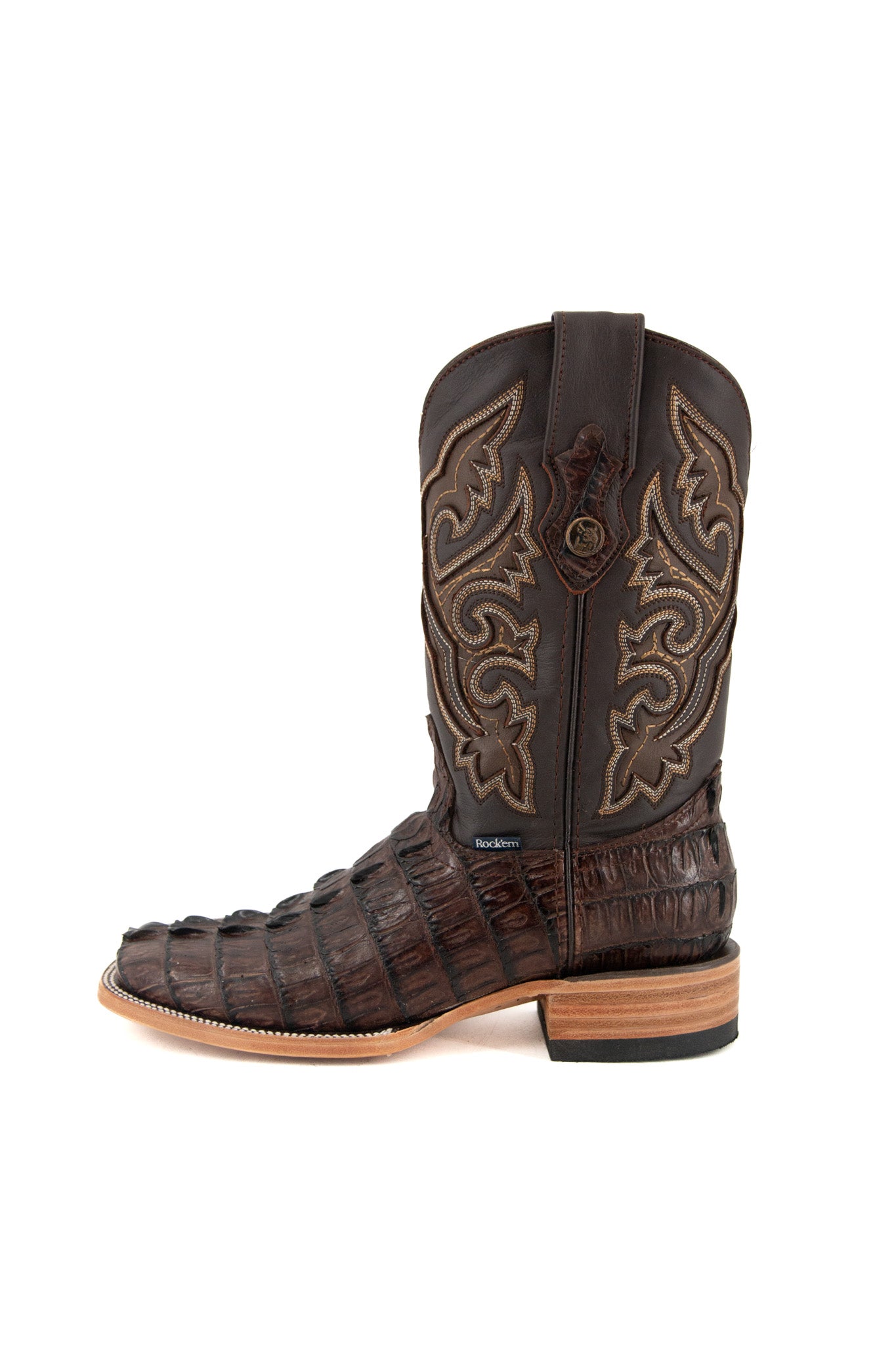 Caiman Tail Square Toe Cowboy Boot