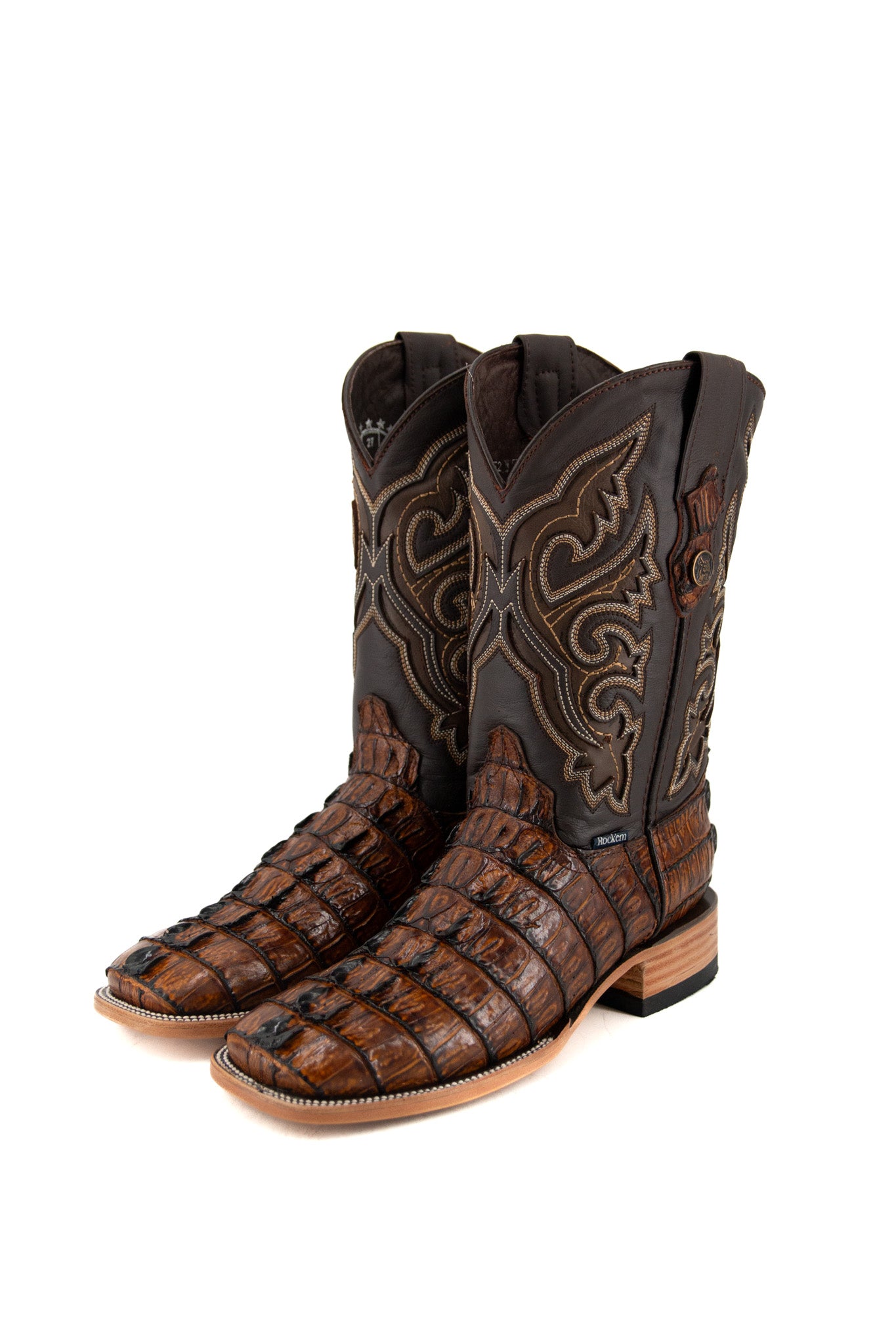 Caiman Tail Square Toe Cowboy Boot