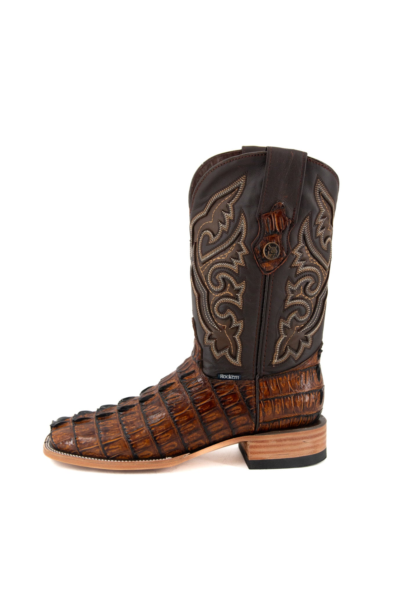 Caiman Tail Square Toe Cowboy Boot