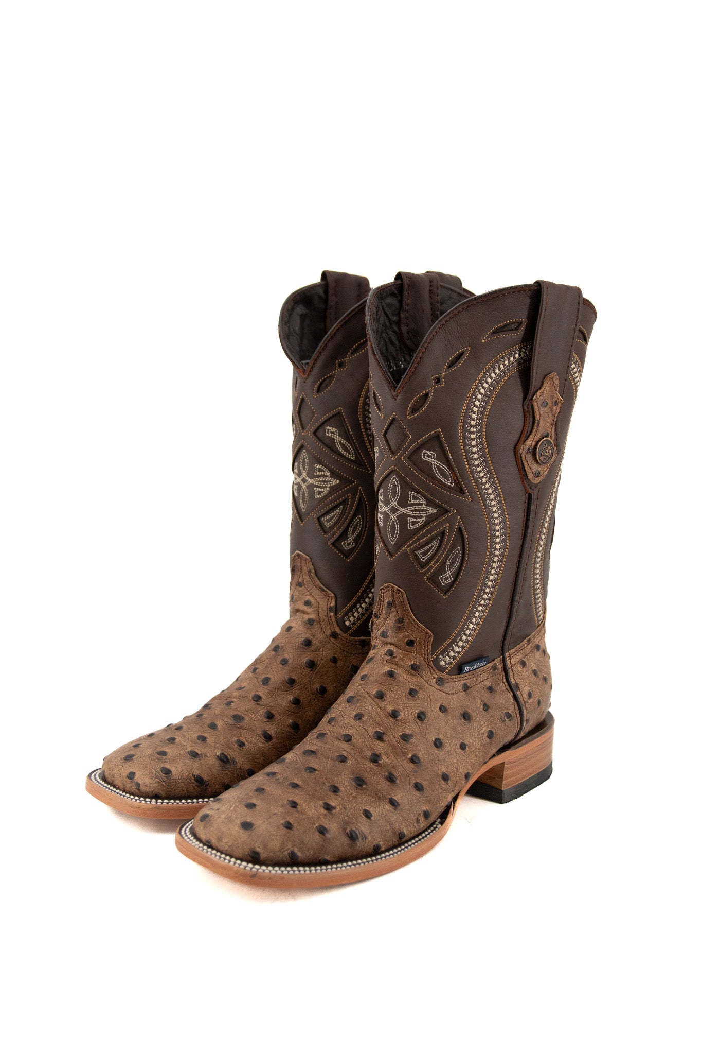 Ostrich Matte Rustic Square Toe Cowboy Boot