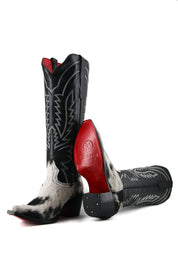 Bianca Tall Red Bottom Cowhide Snip Toe Cowgirl Boot Size 7 Box QW25