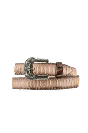 Python Longhorn X Buckle Cowboy Belt