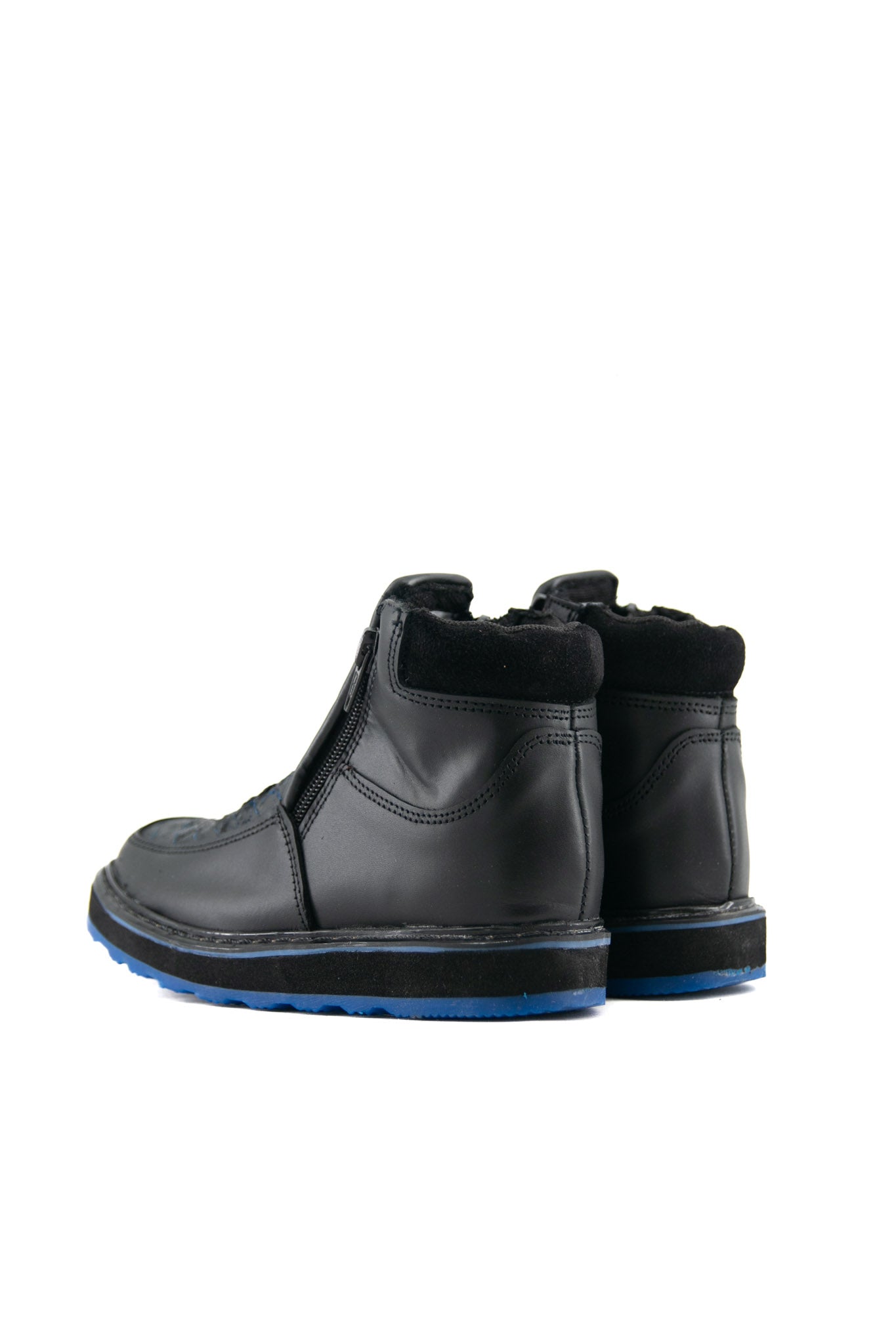 Bruce Kids Python Blue Bottom Ankle Boot