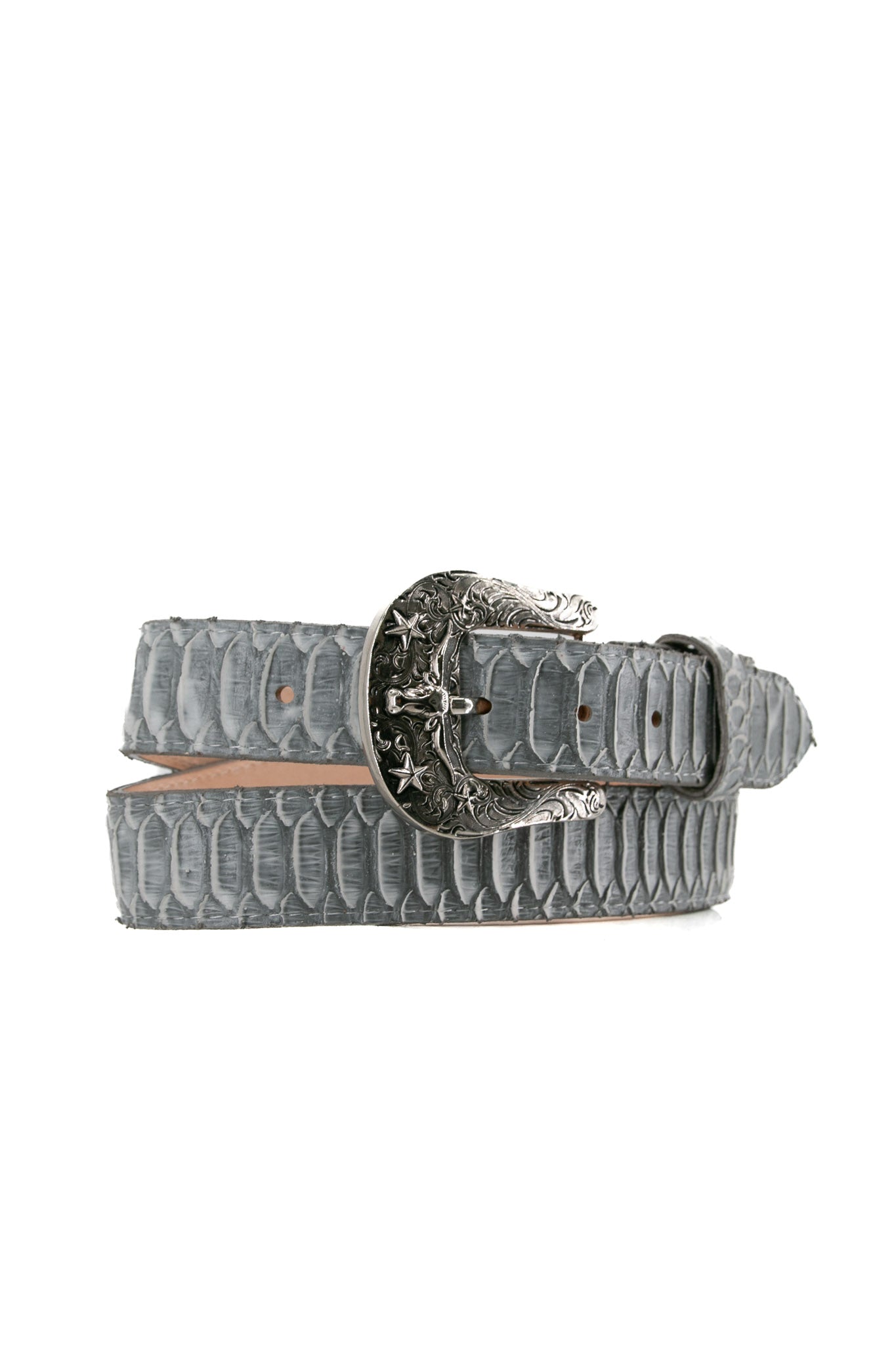 Python Longhorn X Buckle Cowboy Belt