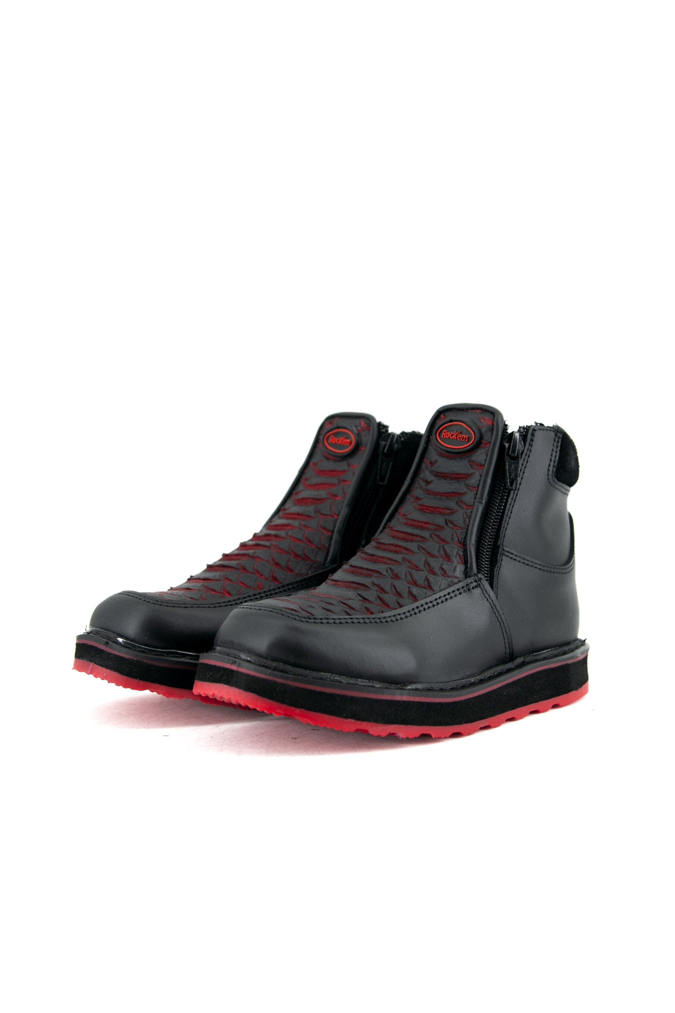Bruce Kids Python Red Bottom Botines Artesanales