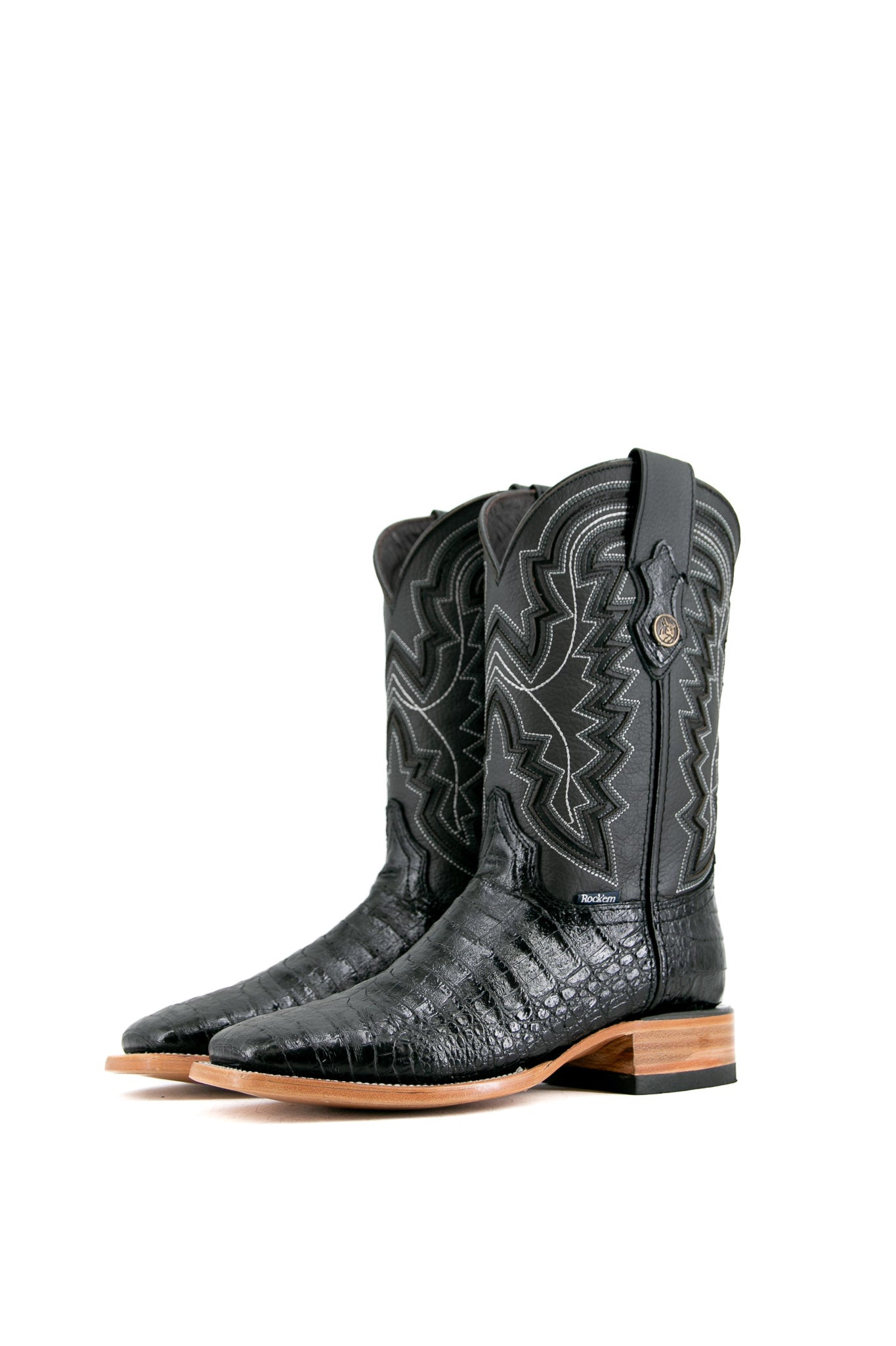 Caiman Belly Square Toe Cowboy Boot