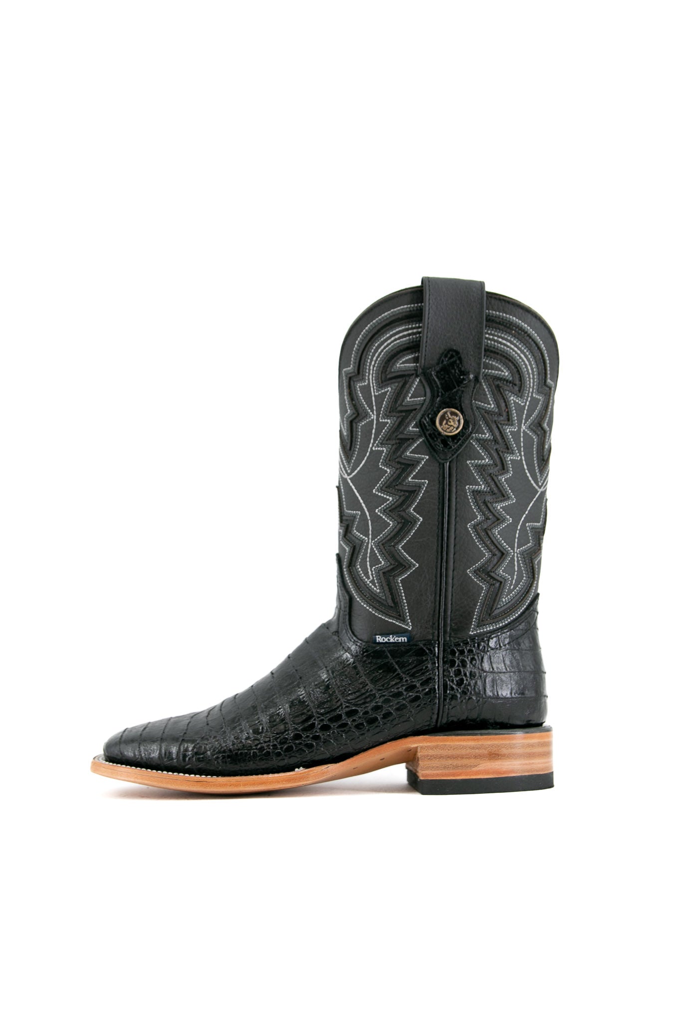 Caiman Belly Square Toe Cowboy Boot