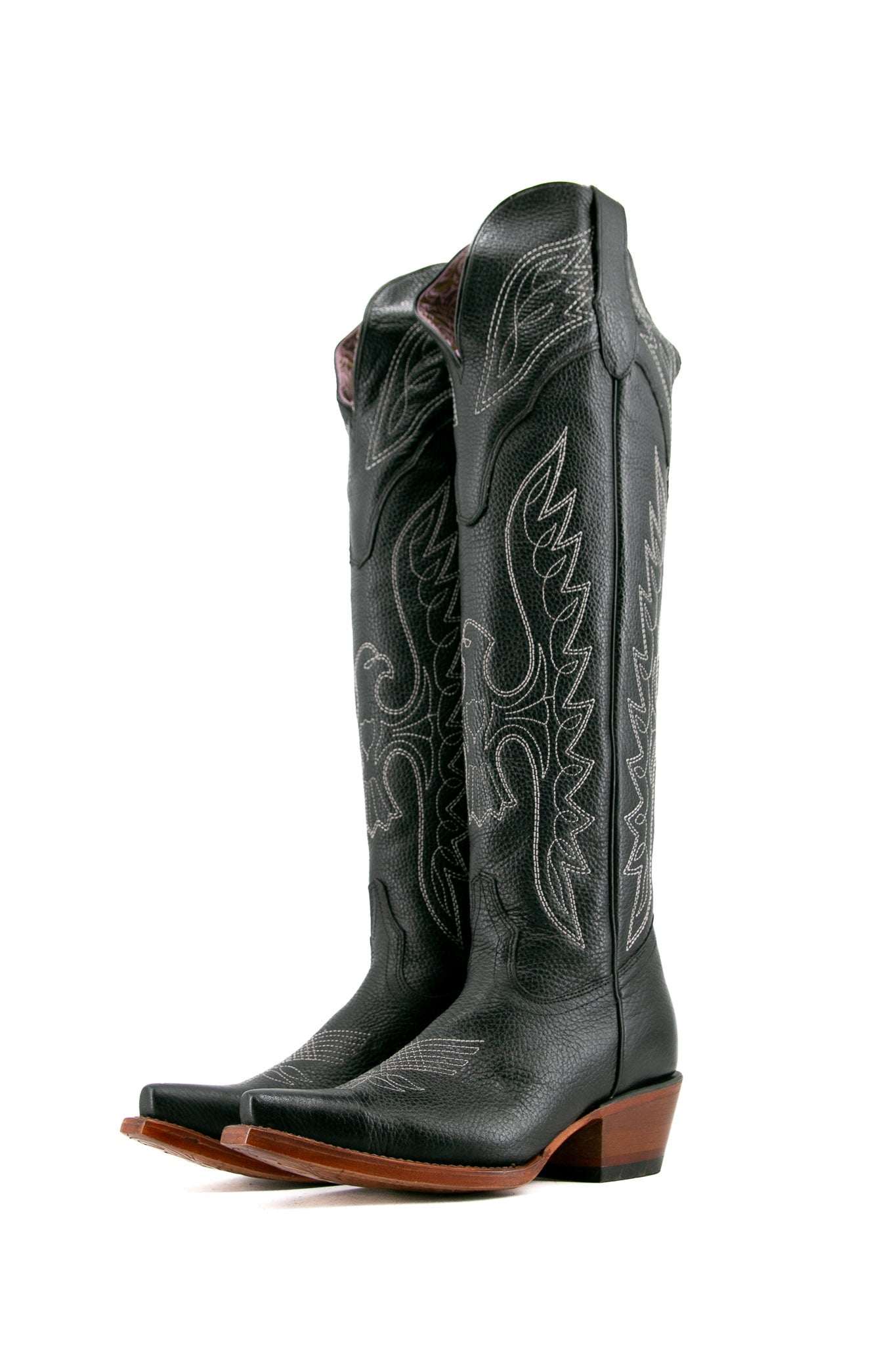 Juany Knee High Neutral Snip Toe Cowgirl Boot