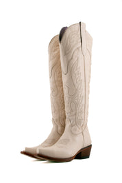 Juany Knee High Neutral Snip Toe Cowgirl Boot