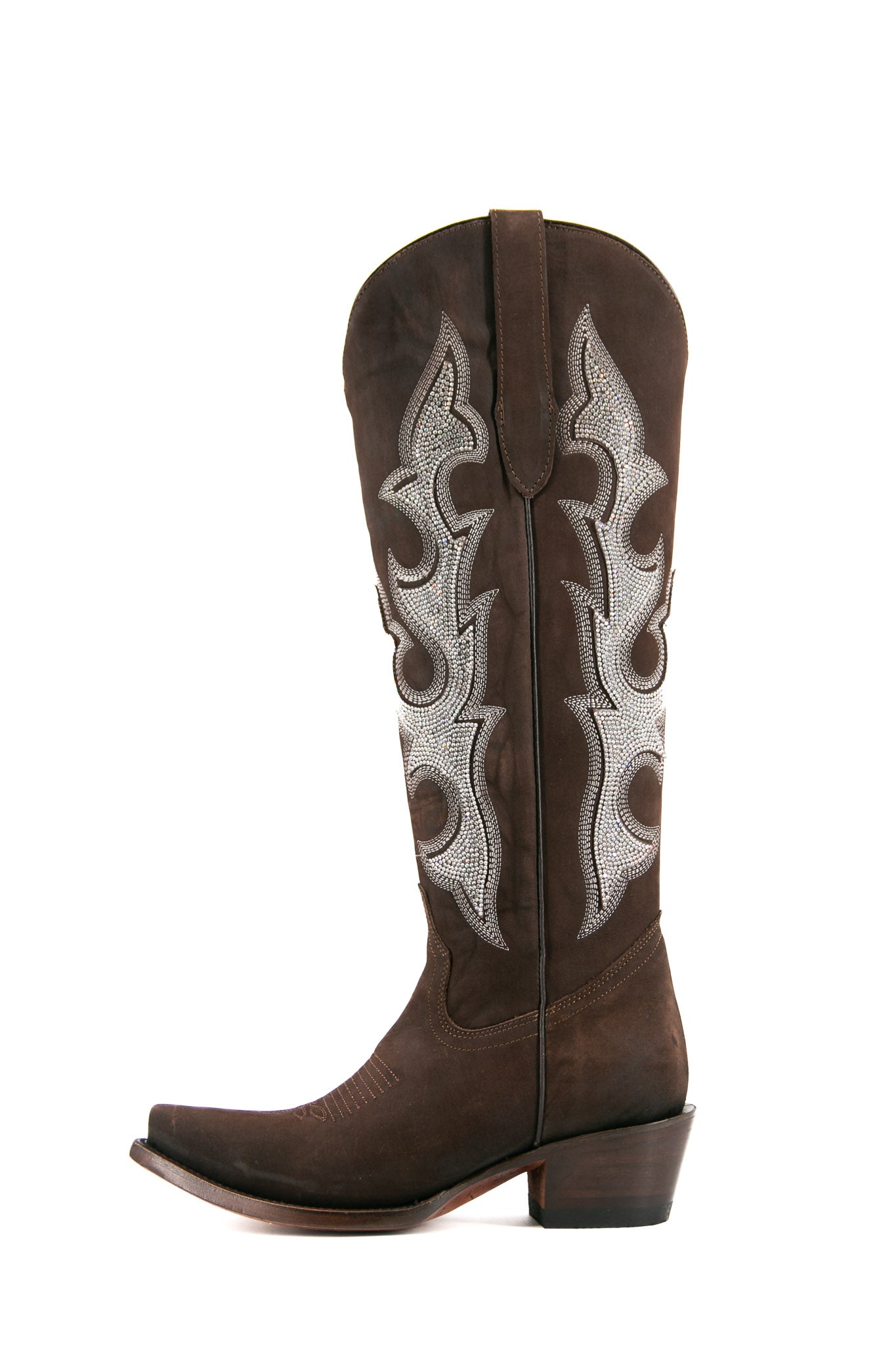 Makayla Nobuck Tall Snip Toe Cowgirl Boot