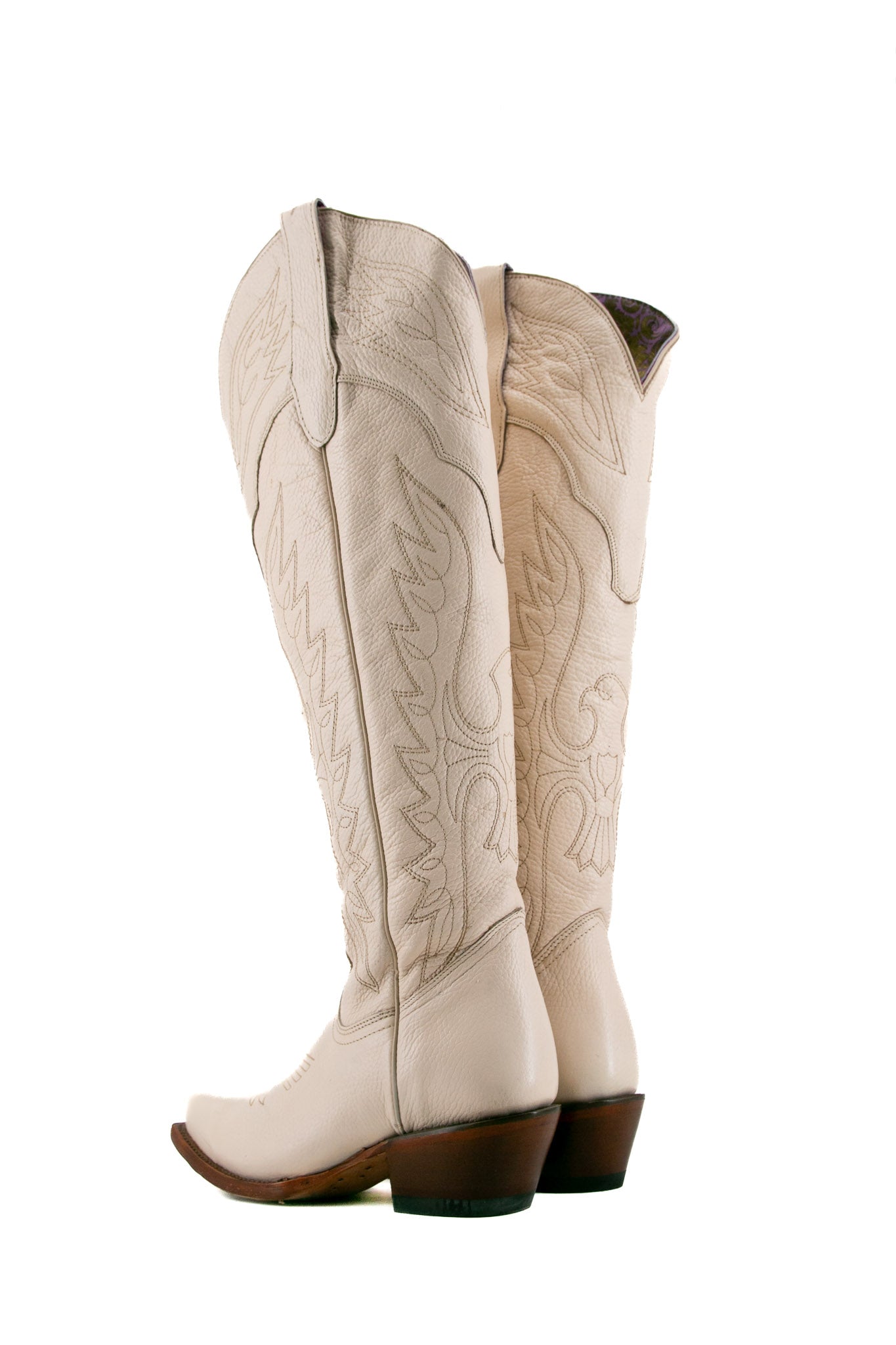 Juany Knee High Neutral Snip Toe Cowgirl Boot