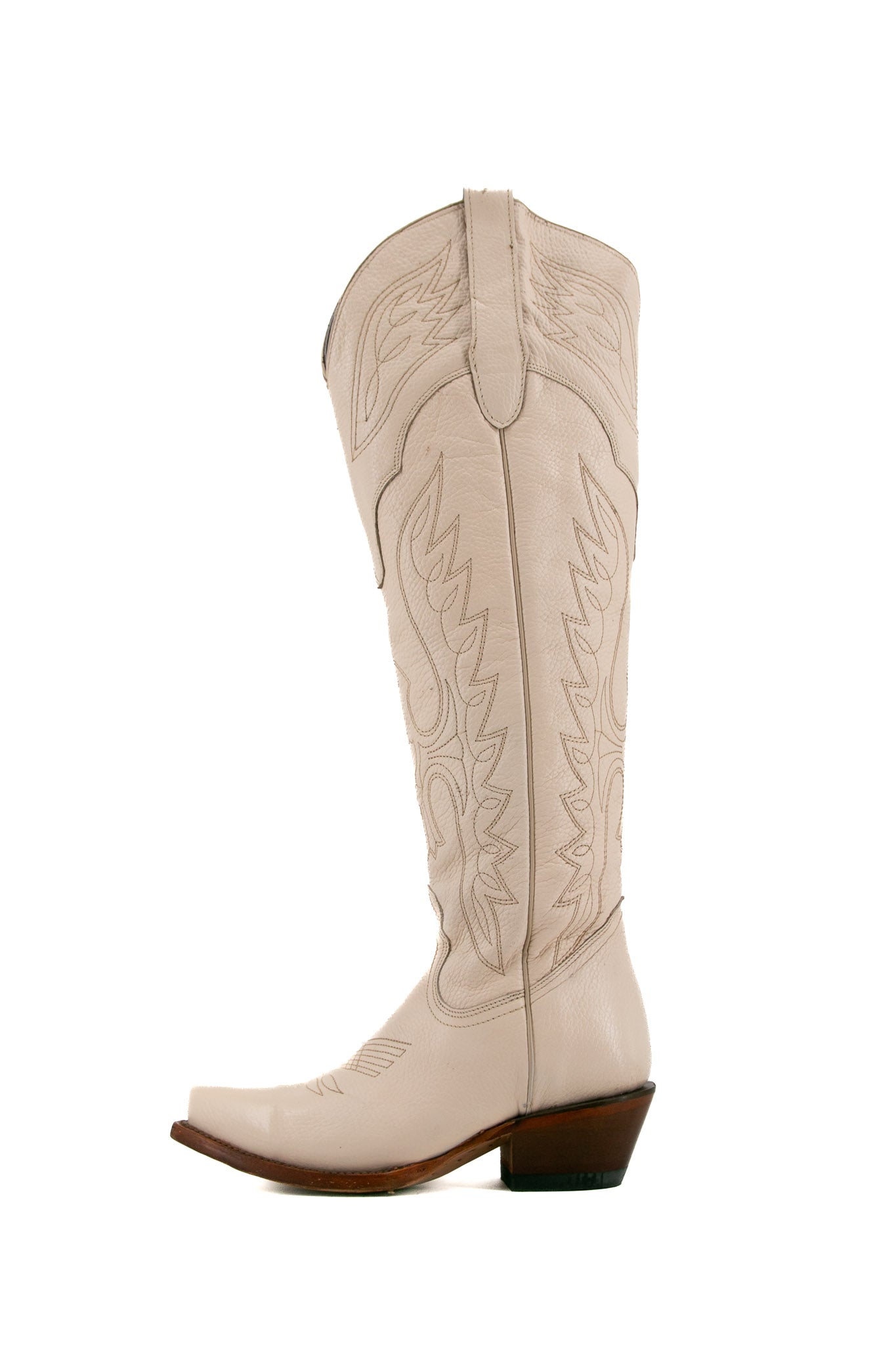 Juany Knee High Neutral Snip Toe Cowgirl Boot