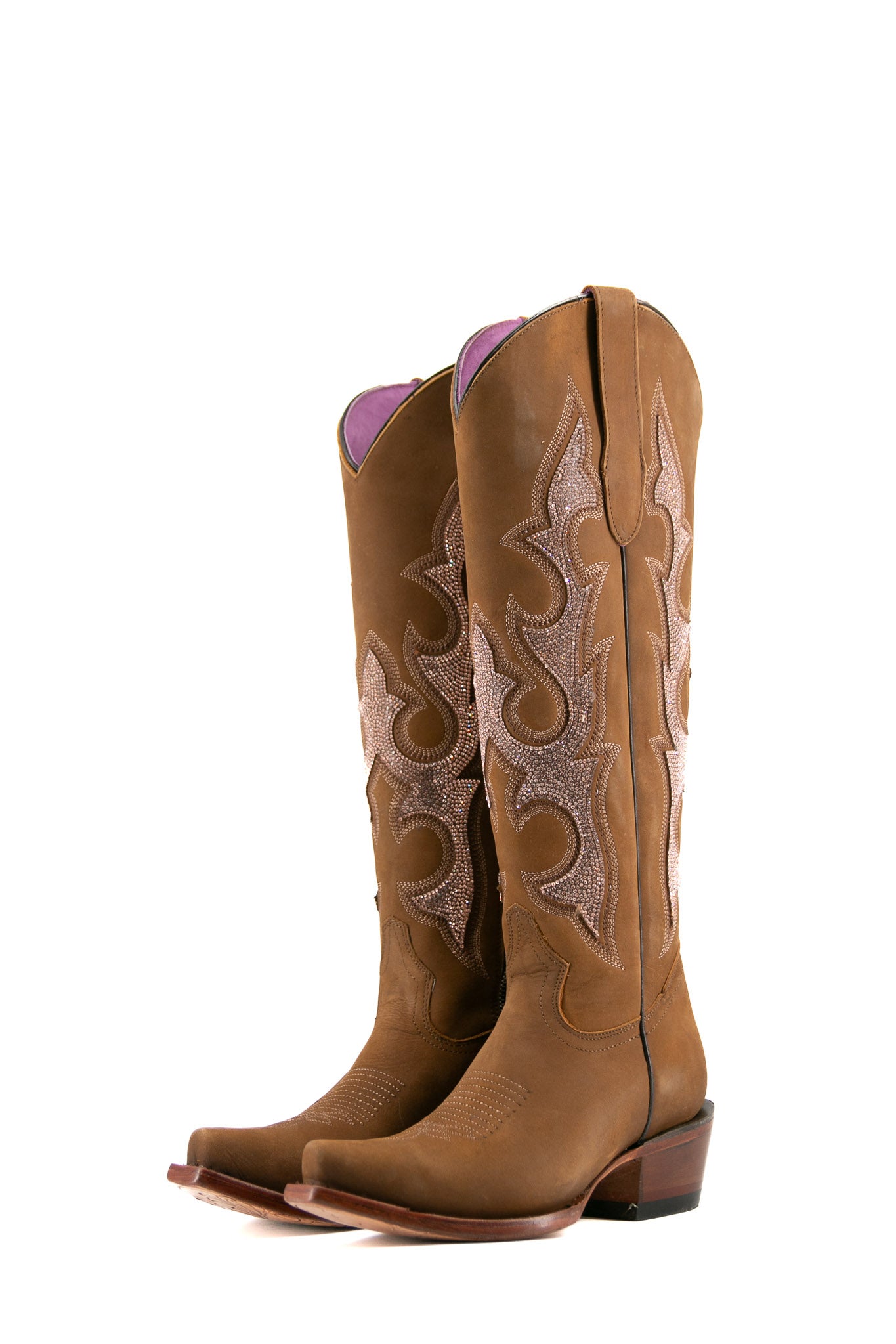 Makayla Nobuck Tall Snip Toe Cowgirl Boot