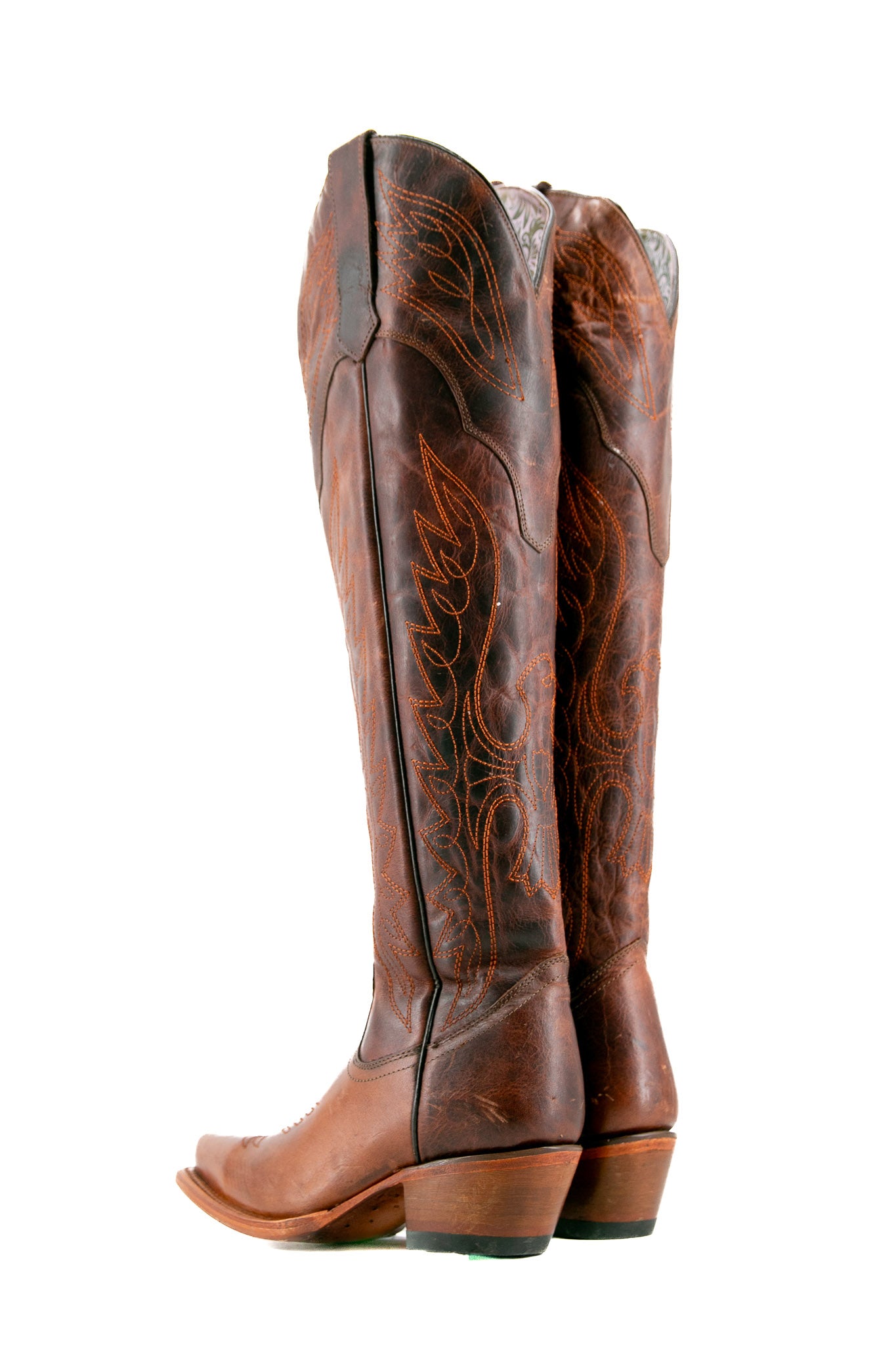 Juany Knee High Neutral Snip Toe Cowgirl Boot