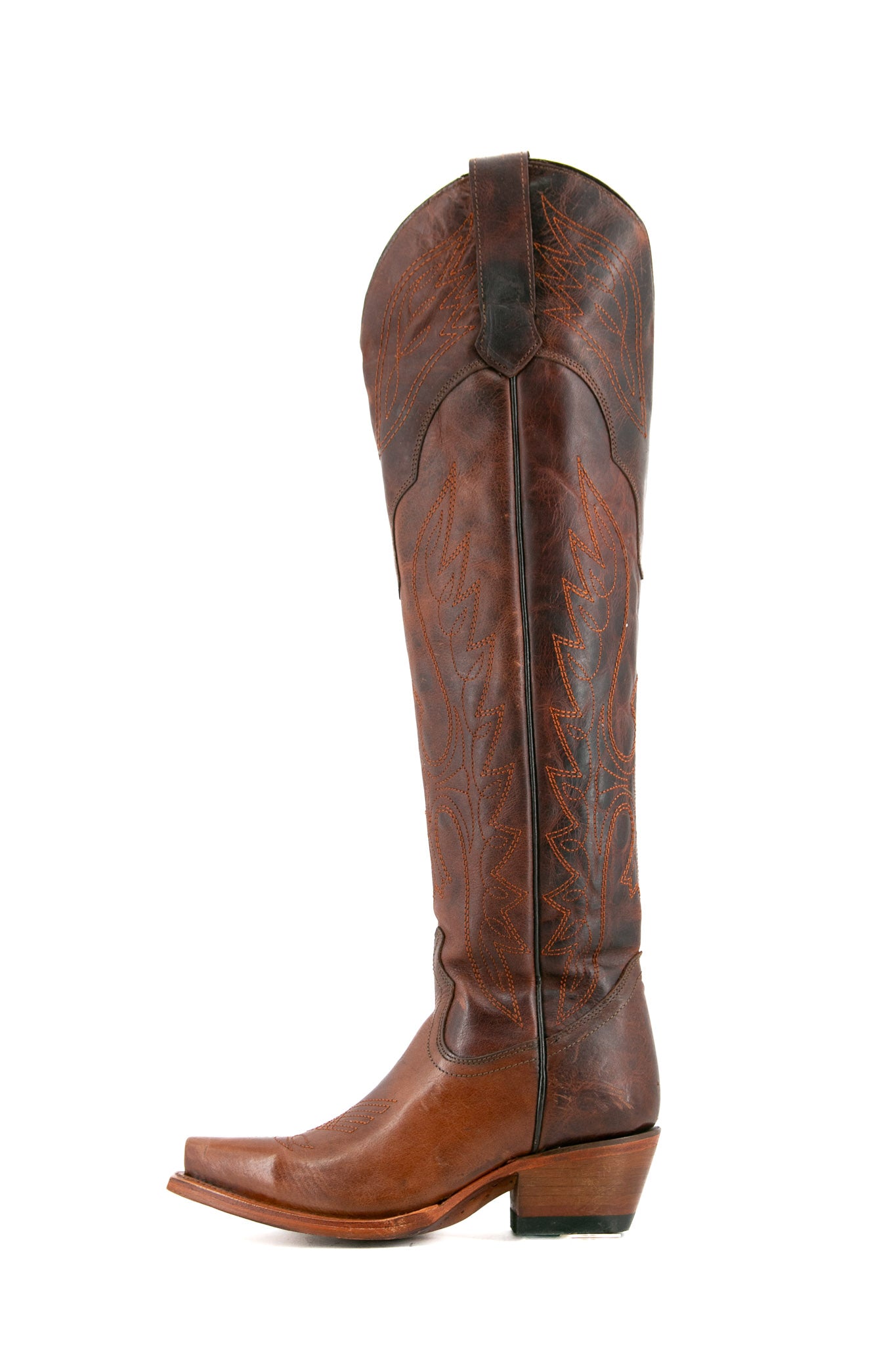 Juany Knee High Neutral Snip Toe Cowgirl Boot