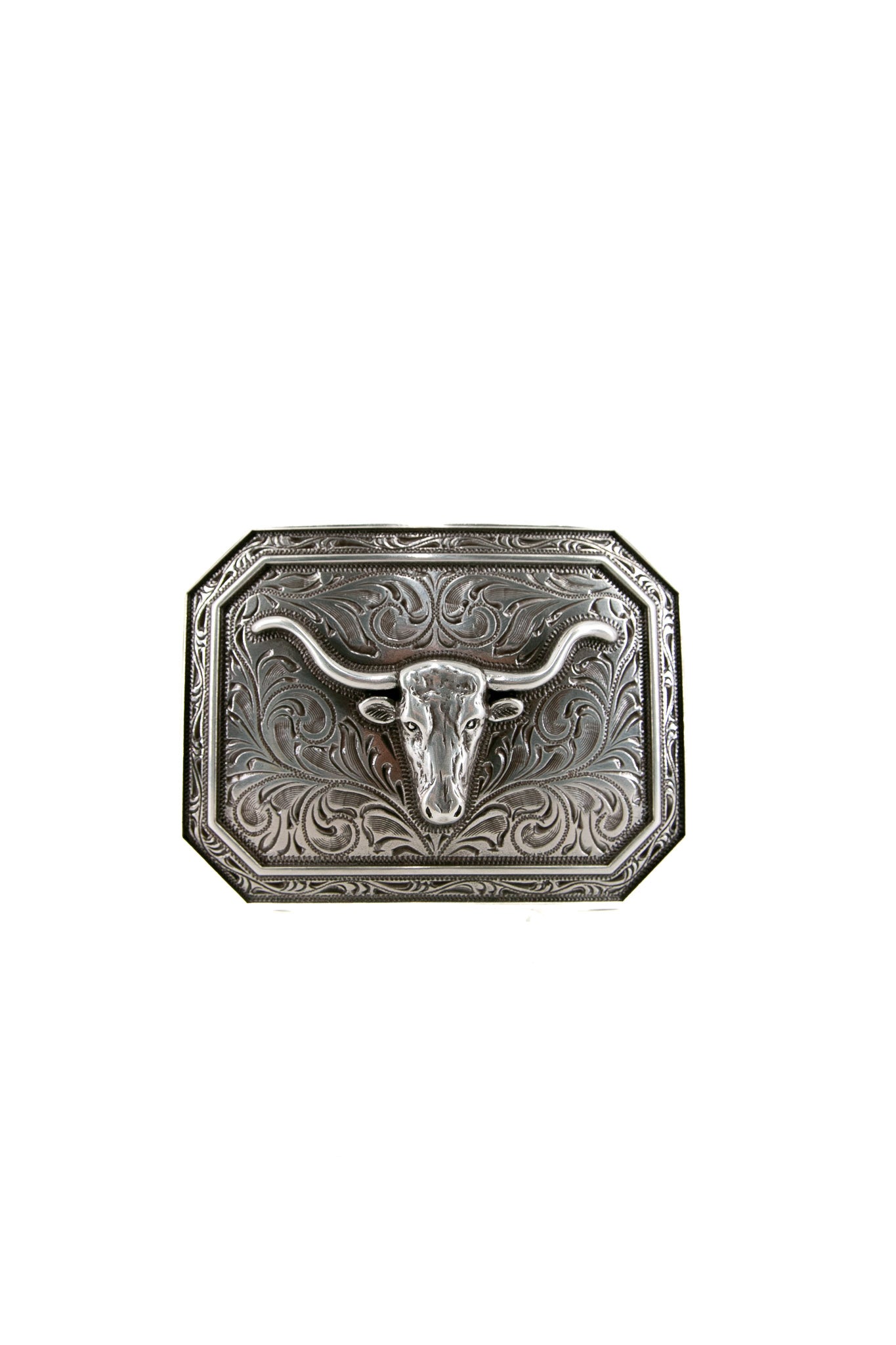 Ariat Mens Rectangle LongHorn Bull Buckle- A37008