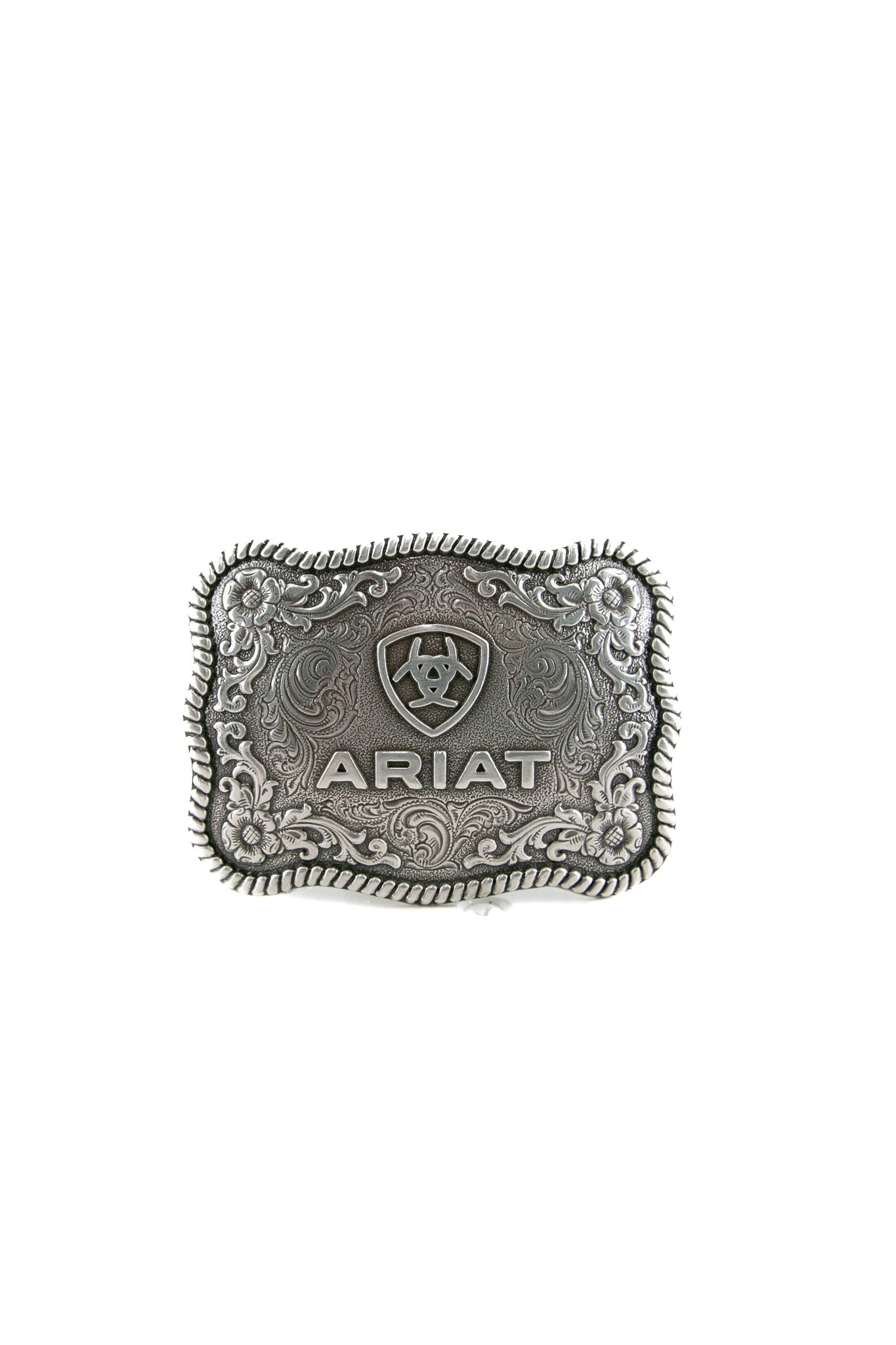 Men's Ariat Rectangle Rope Edge Belt Buckle- A37006