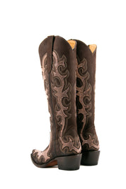 Azalea Rhinestone Nobuck Tall Cowgirl Boot