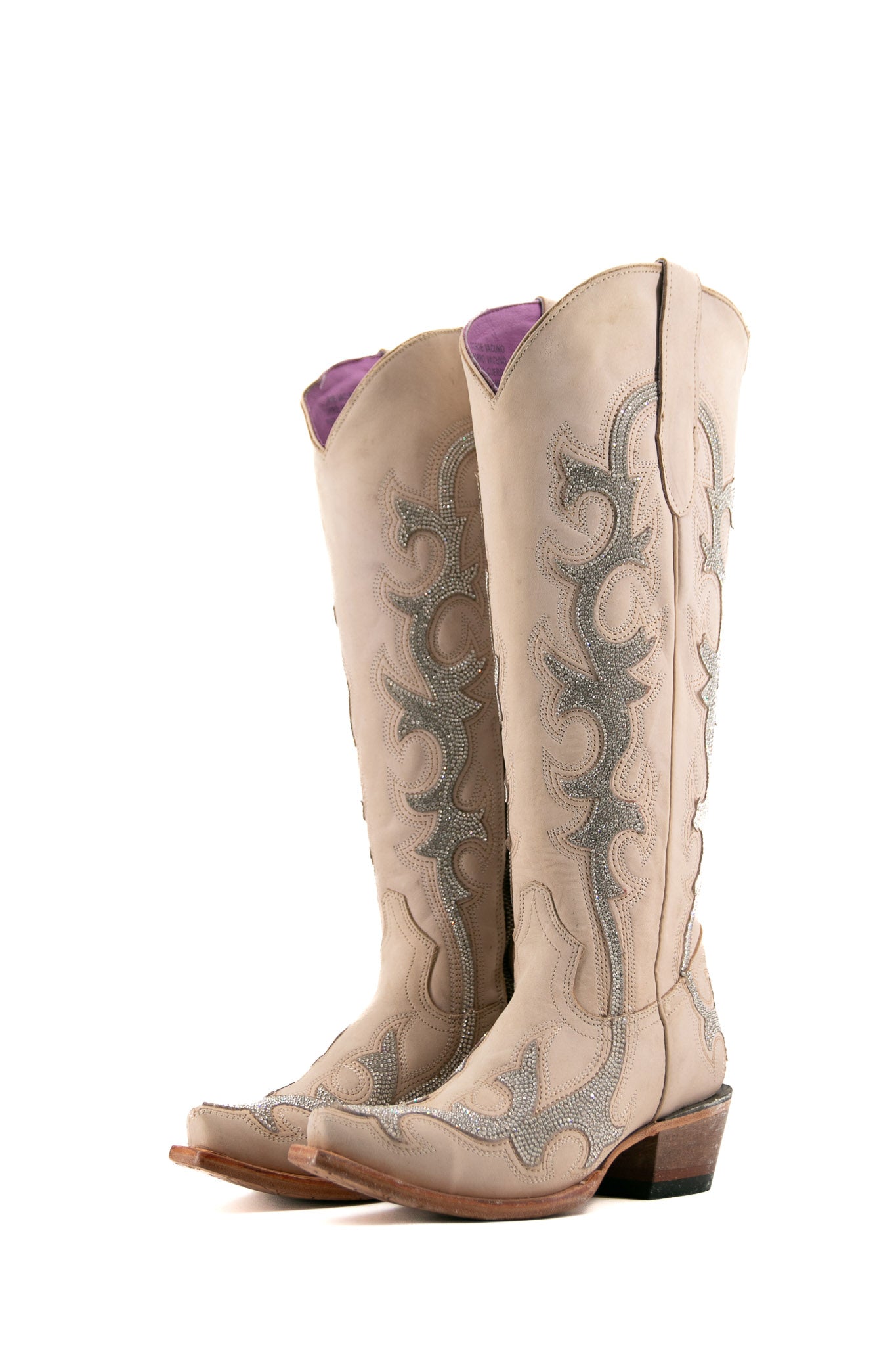 Azalea Rhinestone Nobuck Tall Cowgirl Boot