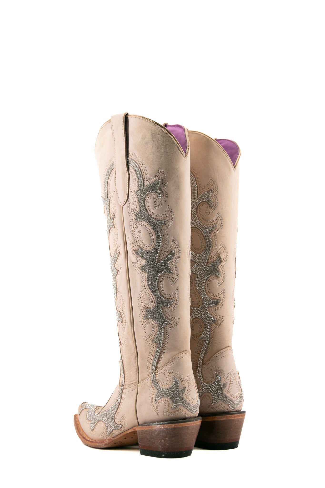 Azalea Rhinestone Nobuck Tall Cowgirl Boot