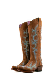 Azalea Rhinestone Nobuck Tall Cowgirl Boot