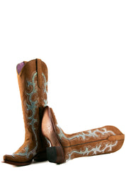 Azalea Rhinestone Nobuck Tall Cowgirl Boot