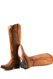 Mariana Nobuck Snip Toe Tall Cowgirl Boot