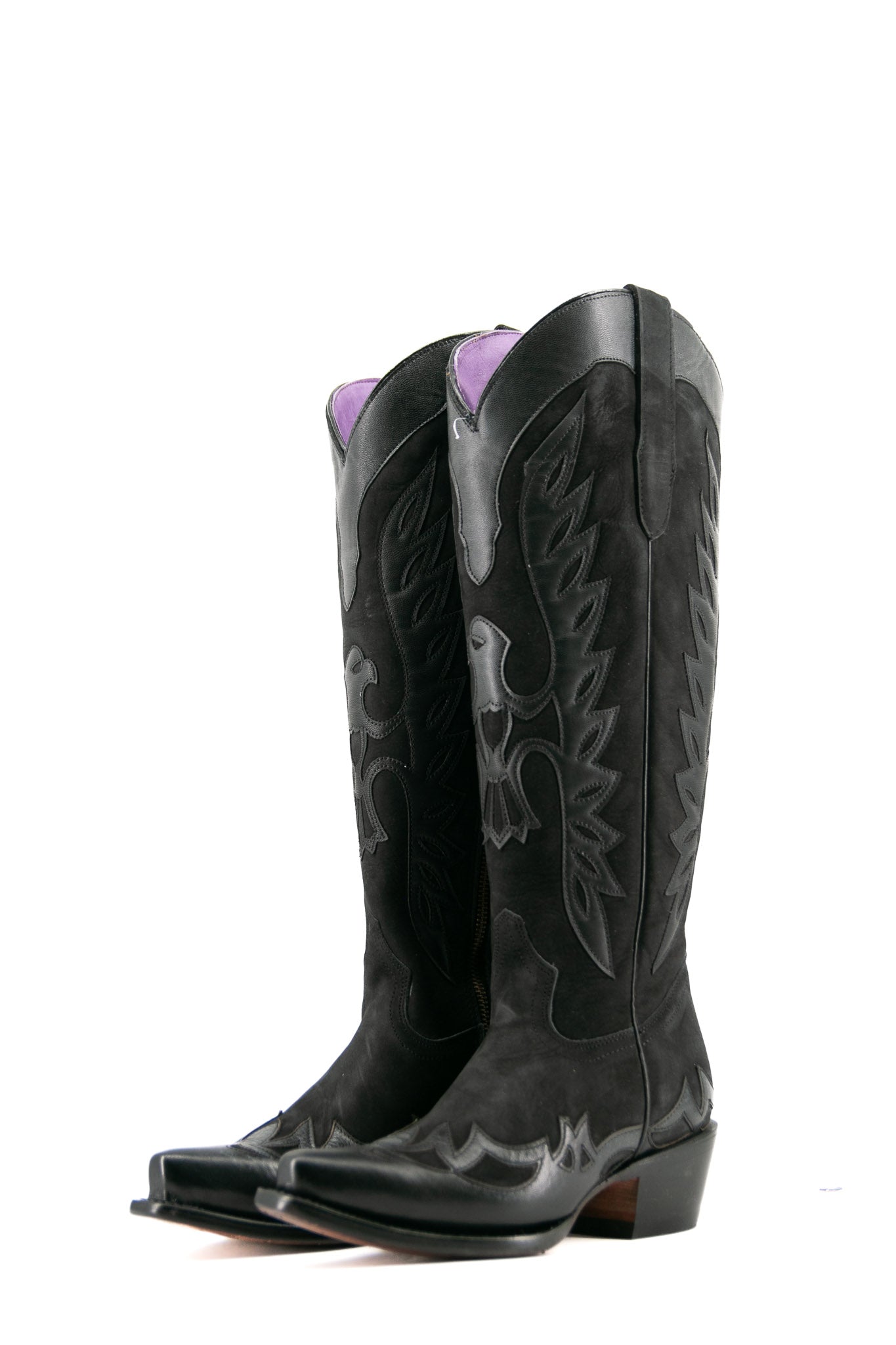 Kat Nobuck Tall Snip Toe Cowgirl Boot