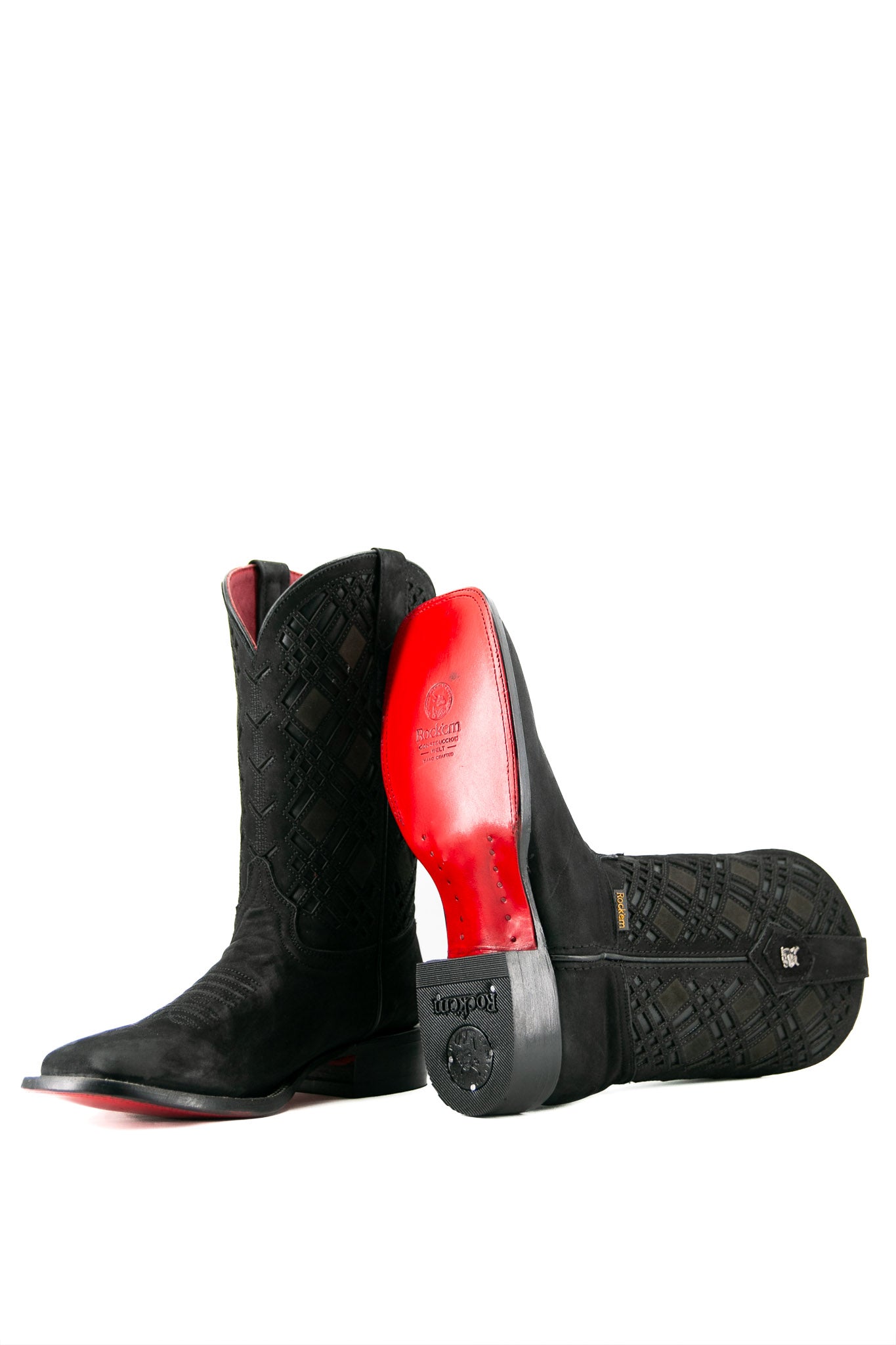 Justin Nobuck Square Toe Cowboy Boot