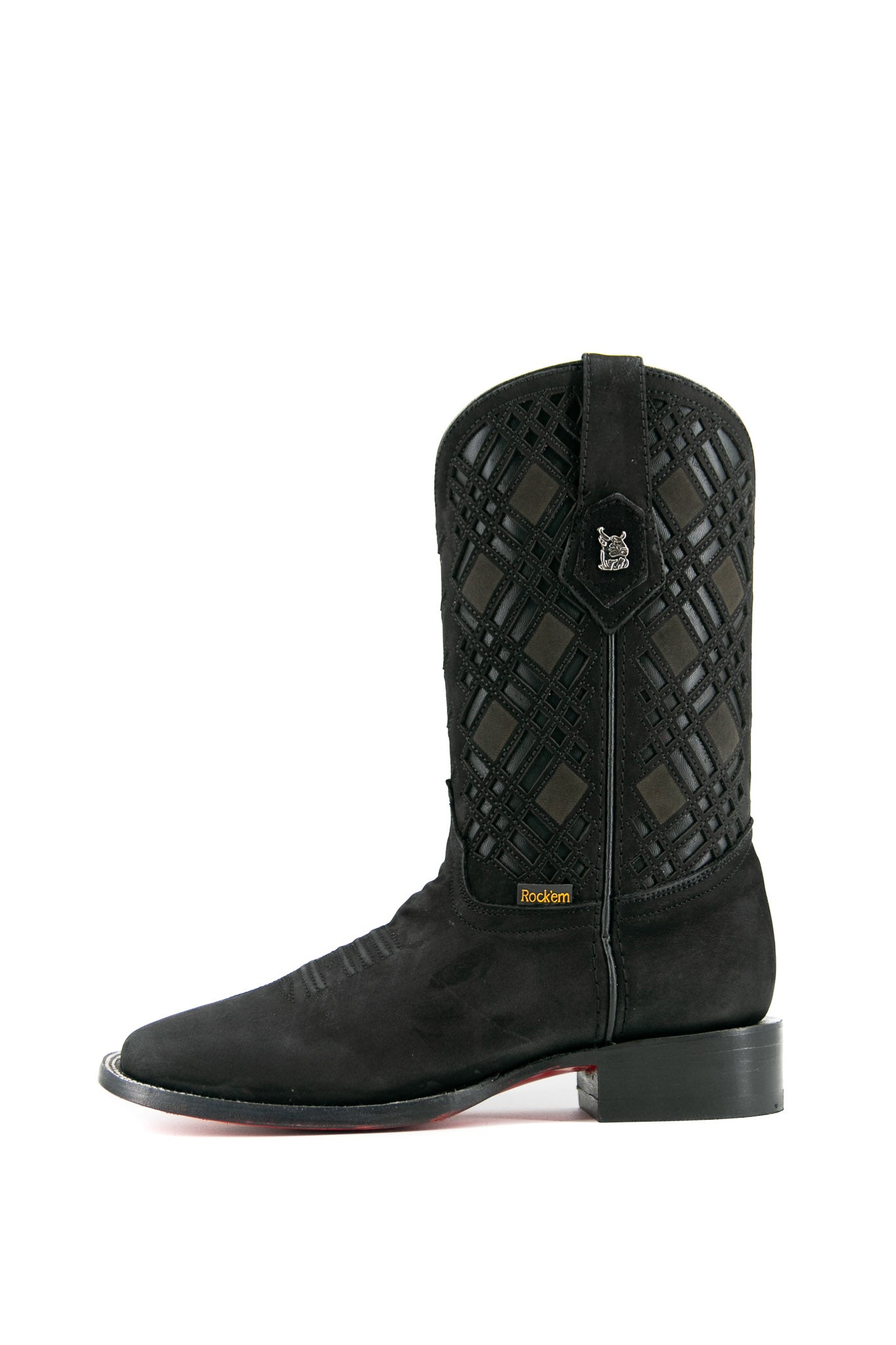 Justin Nobuck Square Toe Cowboy Boot