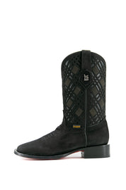 Justin Nobuck Square Toe Cowboy Boot