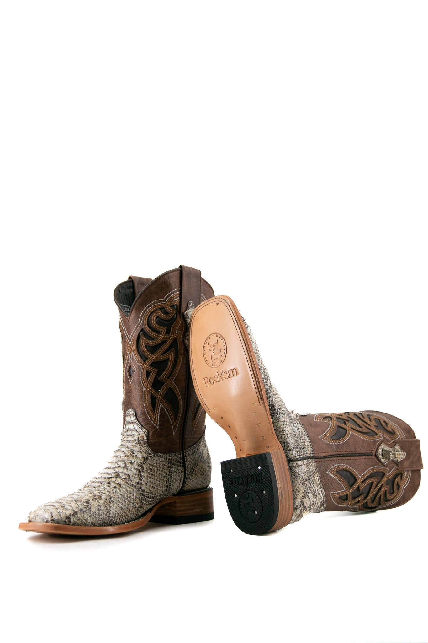 Python Square Toe Cowboy Boot