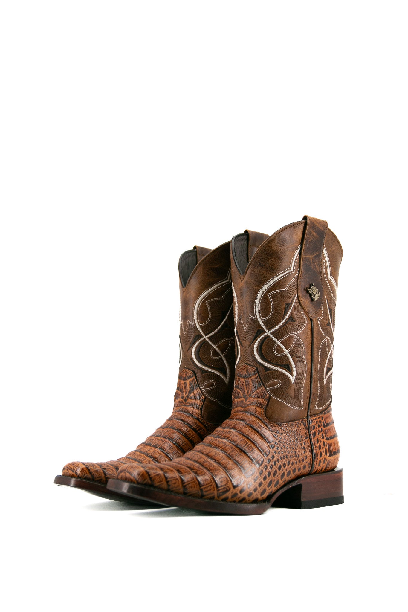 Caiman Belly Rodeo Toe Cowboy Boot