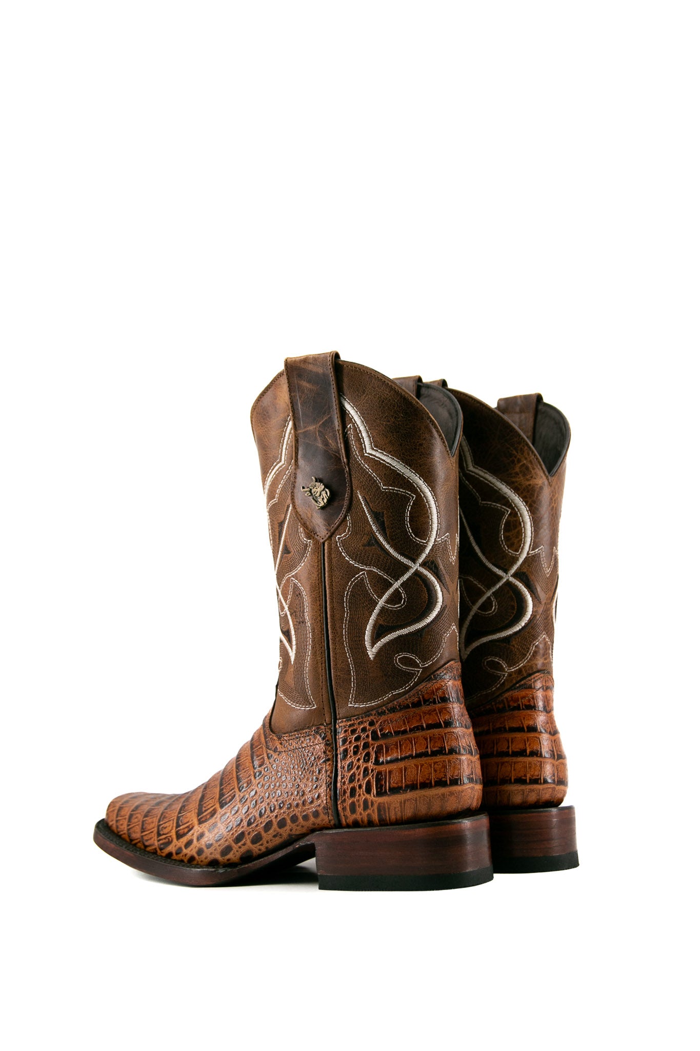 Caiman Belly Rodeo Toe Cowboy Boot