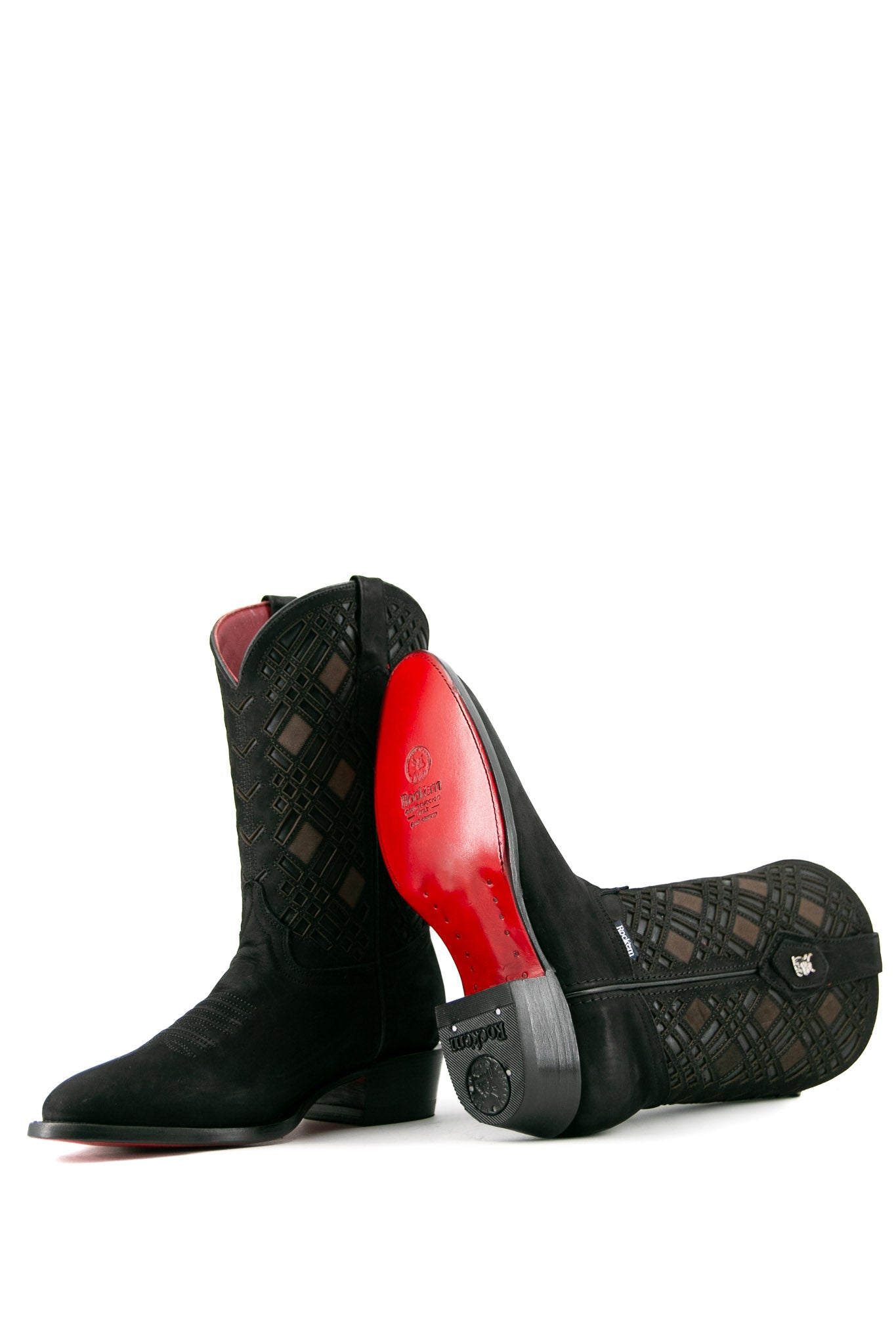 Justin Nobuck Round Toe Cowboy Boot