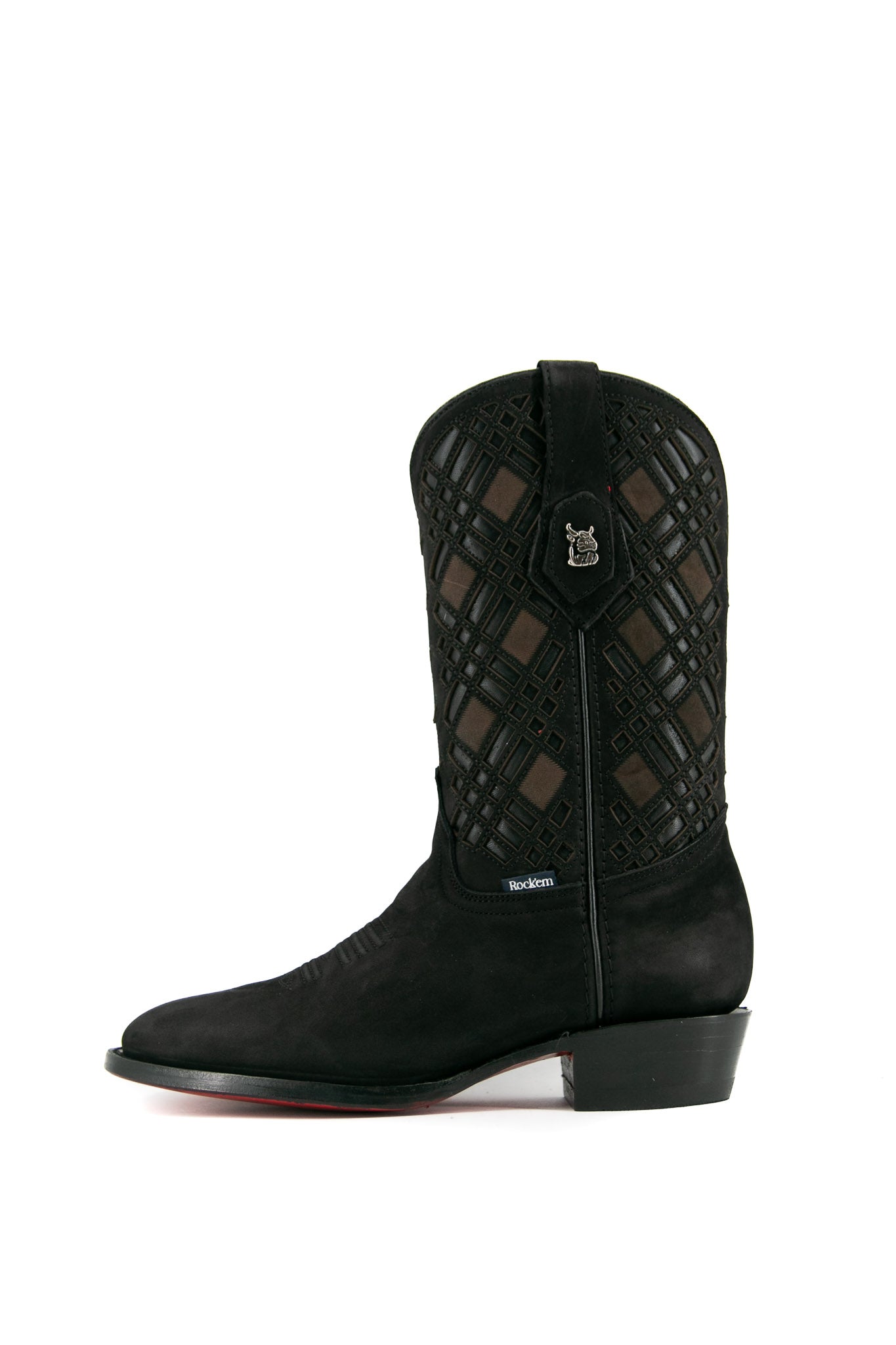 Justin Nobuck Round Toe Cowboy Boot