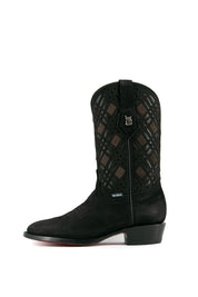 Justin Nobuck Round Toe Cowboy Boot