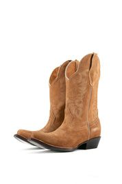 Lena Suede Snip Toe Cowgirl Booties