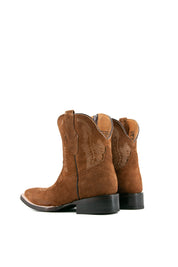 Josie Suede Square Toe Cowgirl Booties