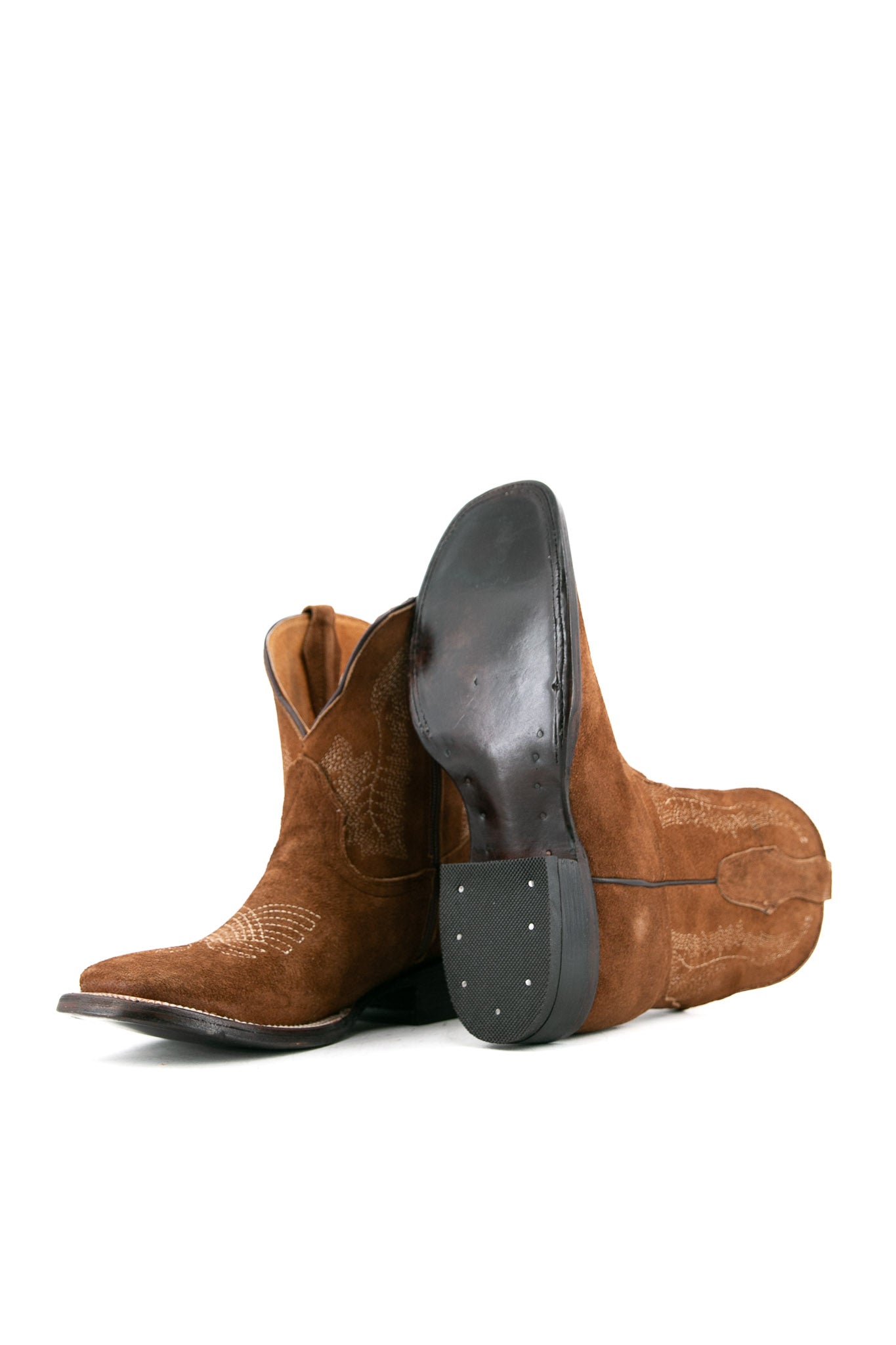 Josie Suede Square Toe Cowgirl Booties